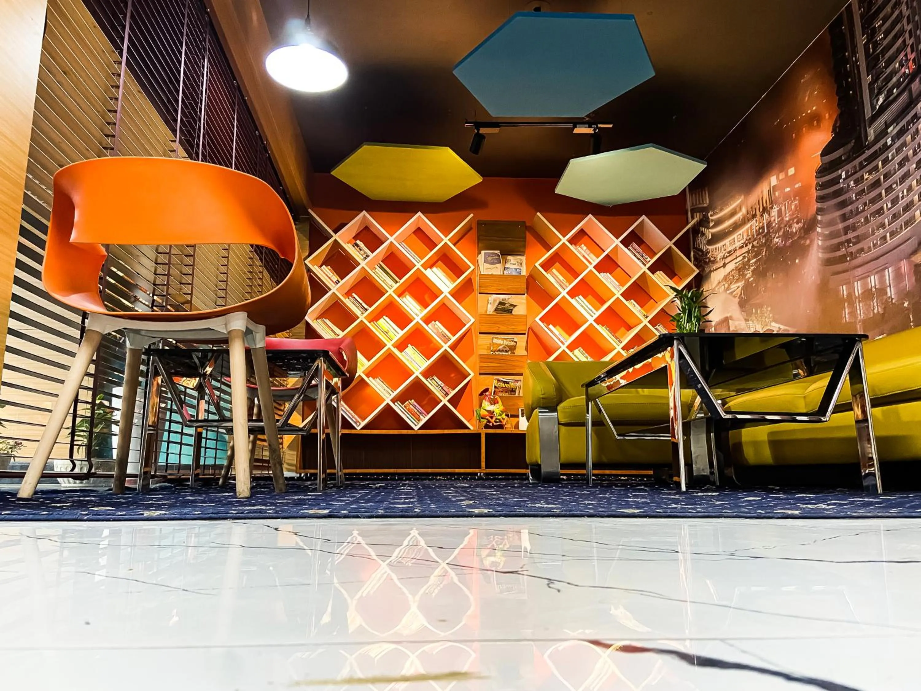 Seating area in Sky Suites Huda City Center