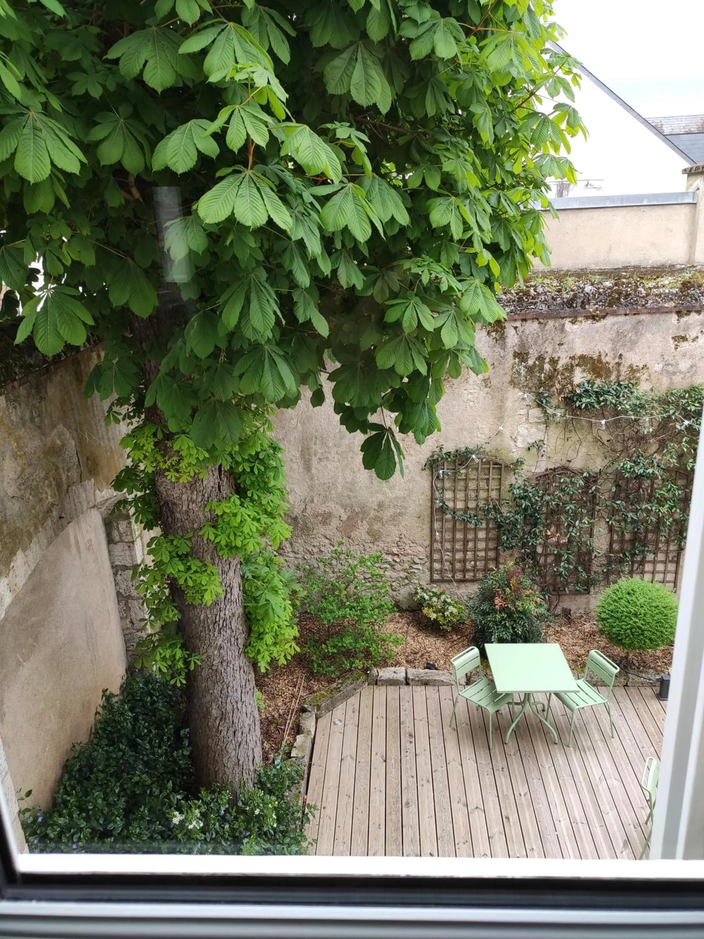Garden view in DEMEURE DES CORDELIERS avec parking privé