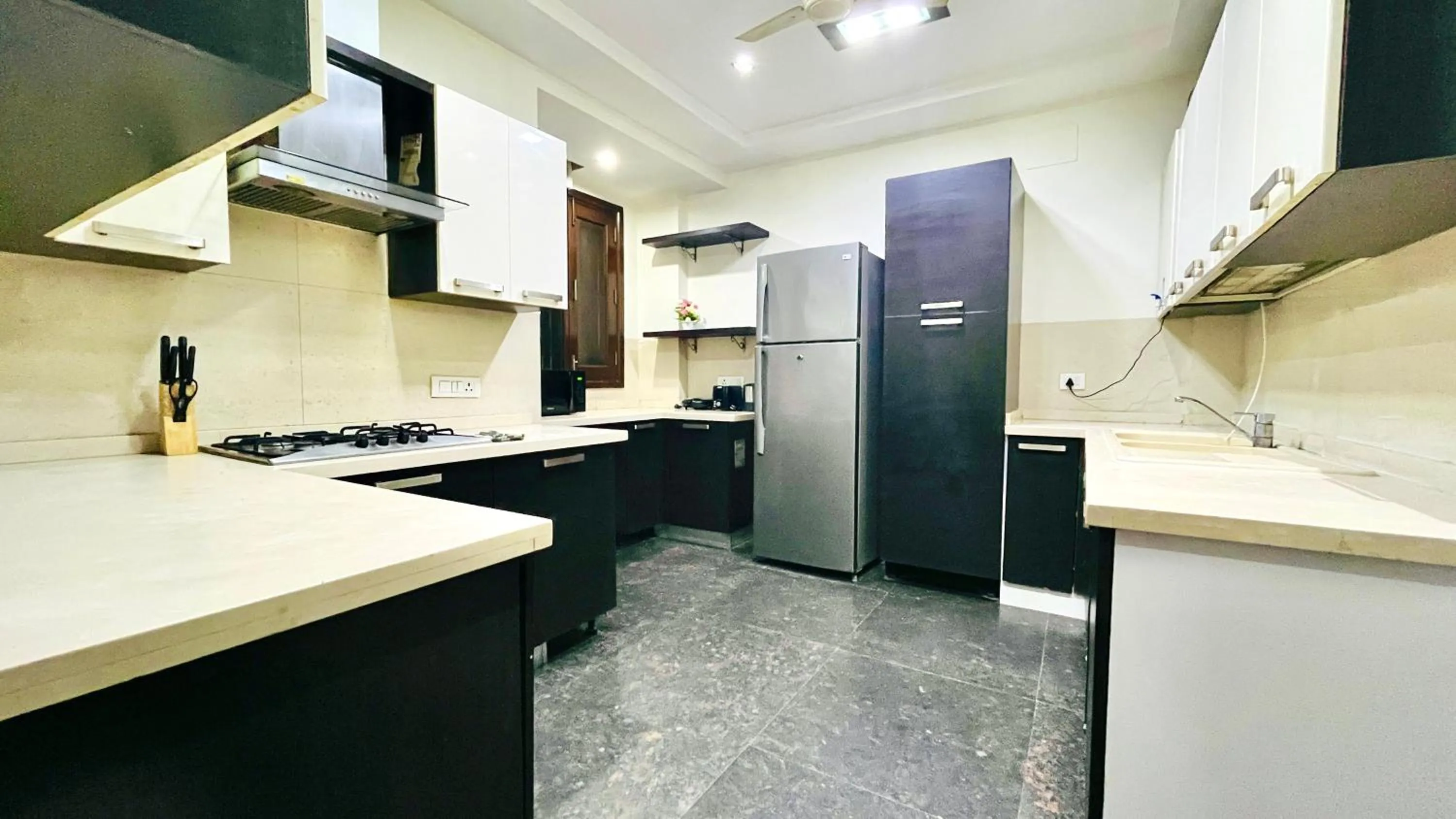 kitchen in BluO Park Facing 3BHK- Lift, Balcony, Parking