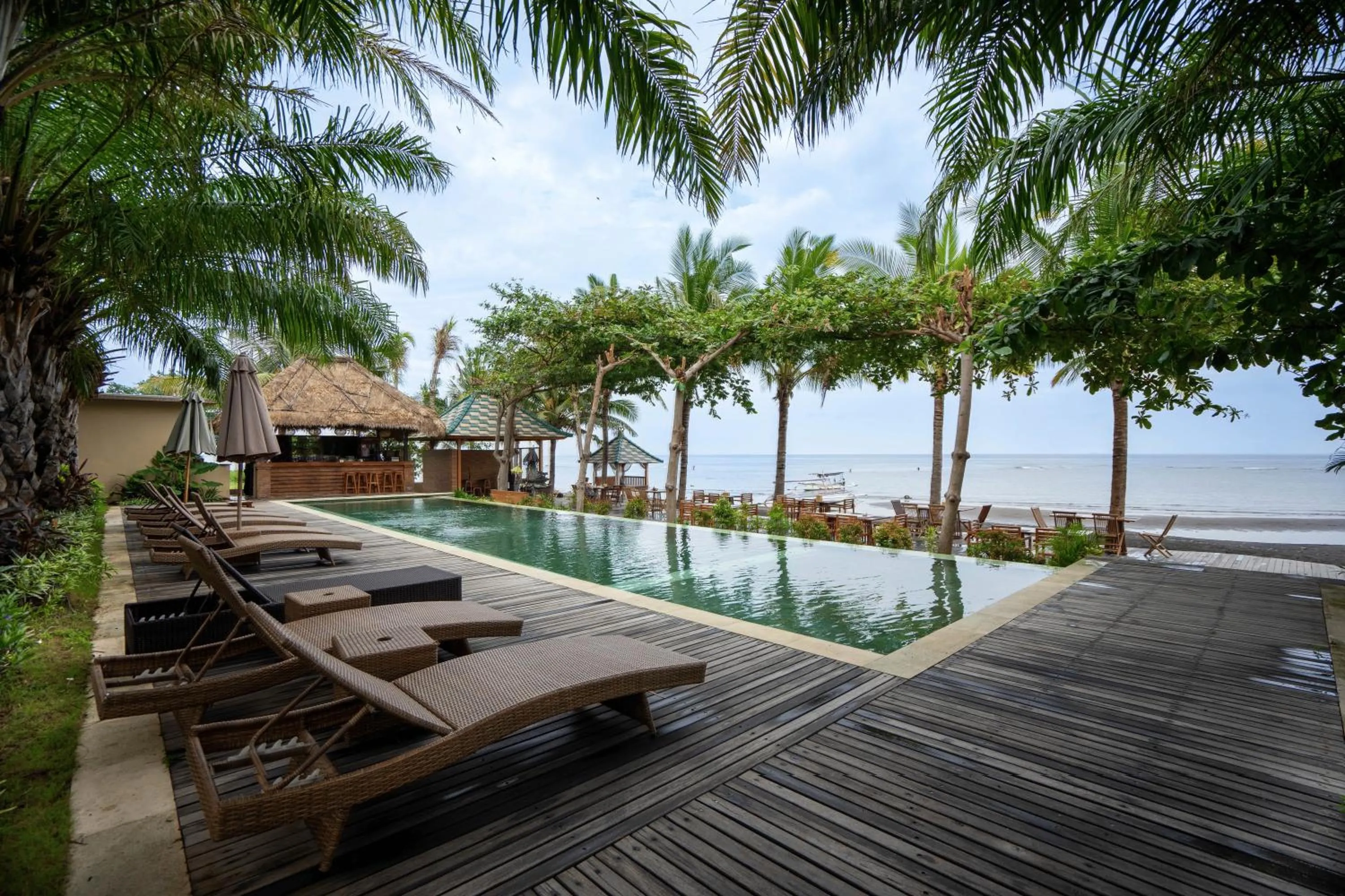 Pool view in The Grand Villandra Resort Lovina
