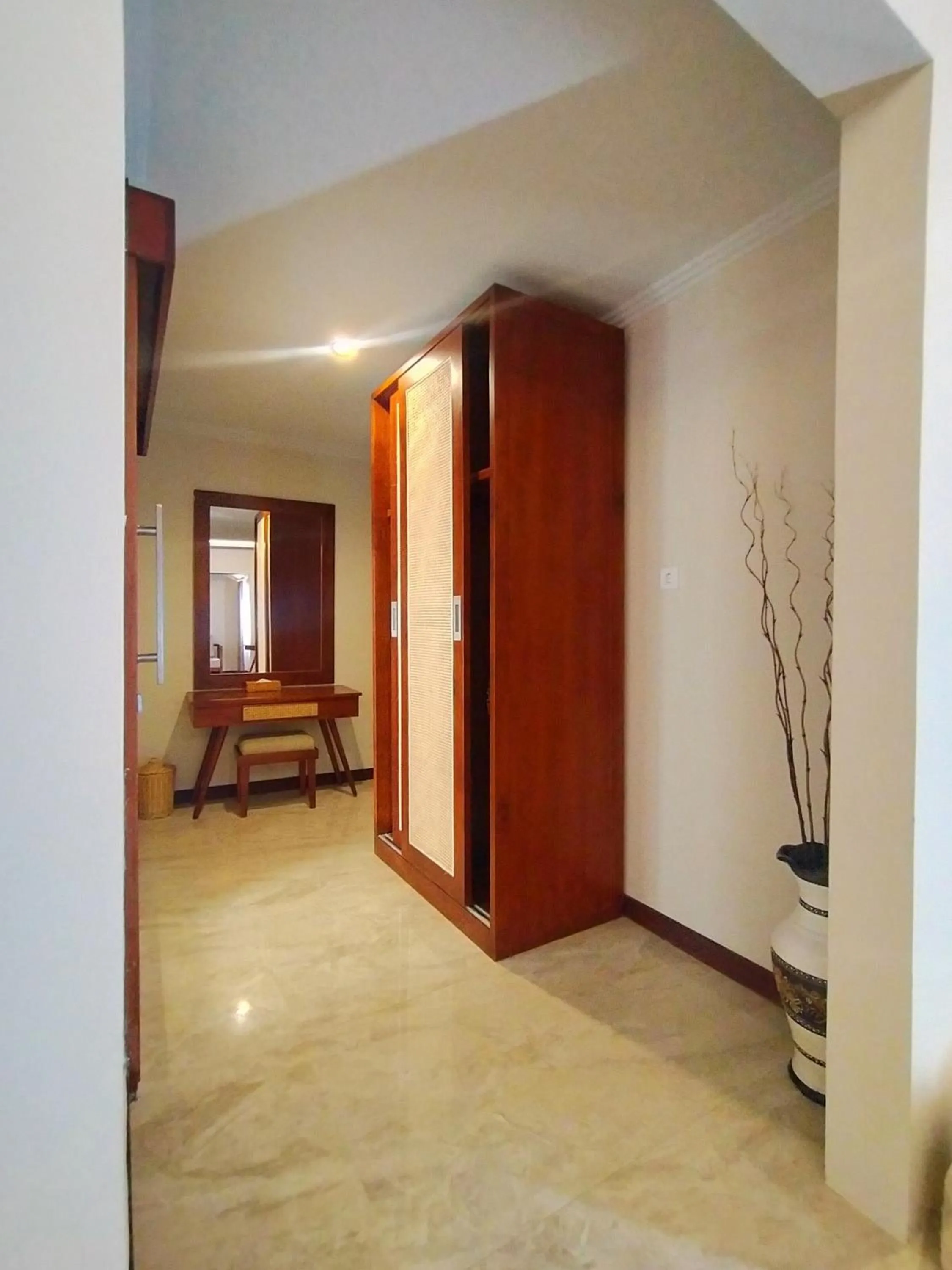 Facade/entrance, Bed in The Grand Villandra Resort Lovina