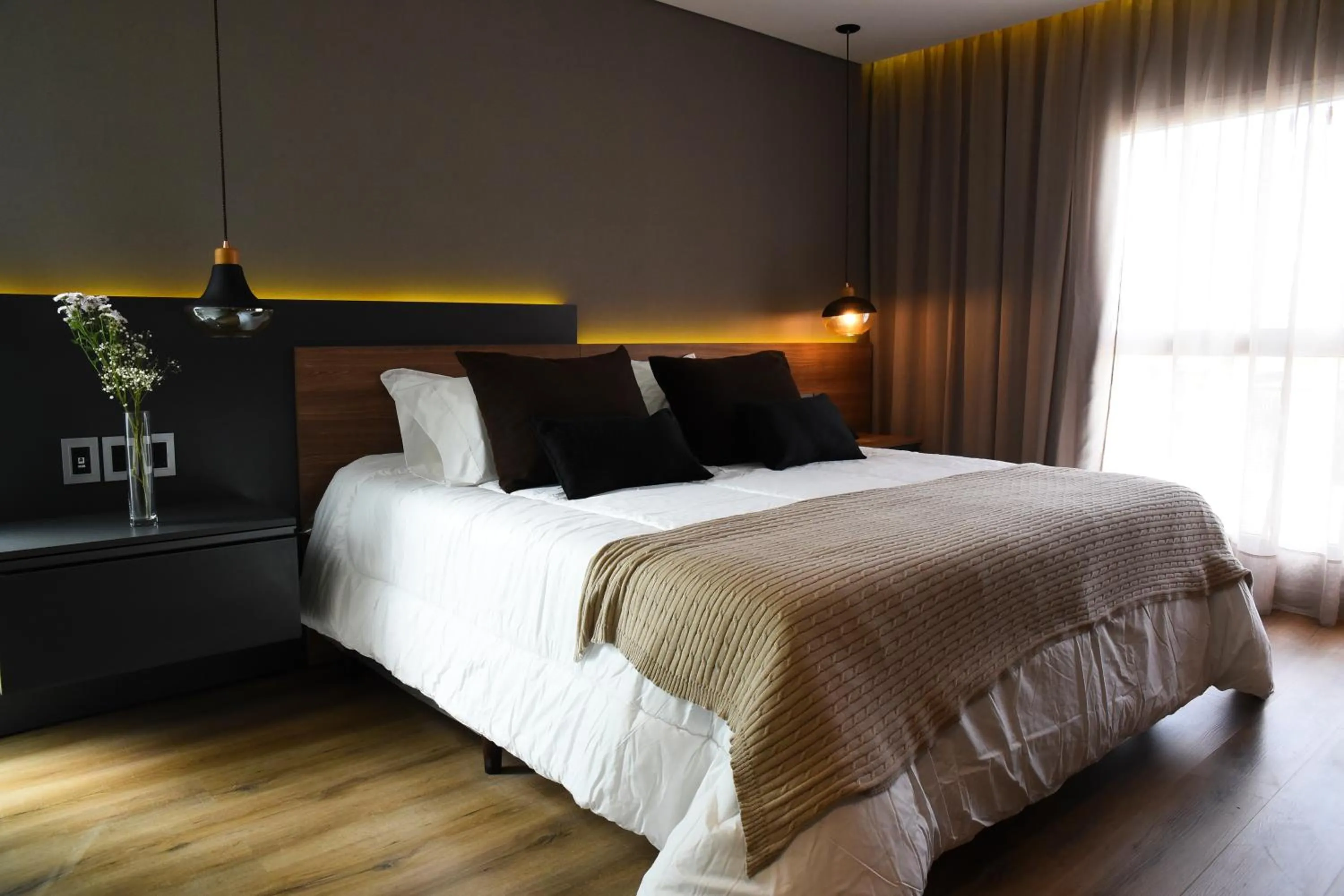 Bed in Hotel Soho Suites