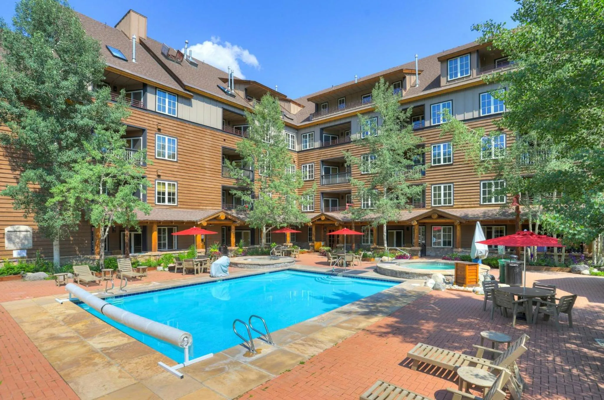 Swimming pool in River Run Village by Vail Resorts