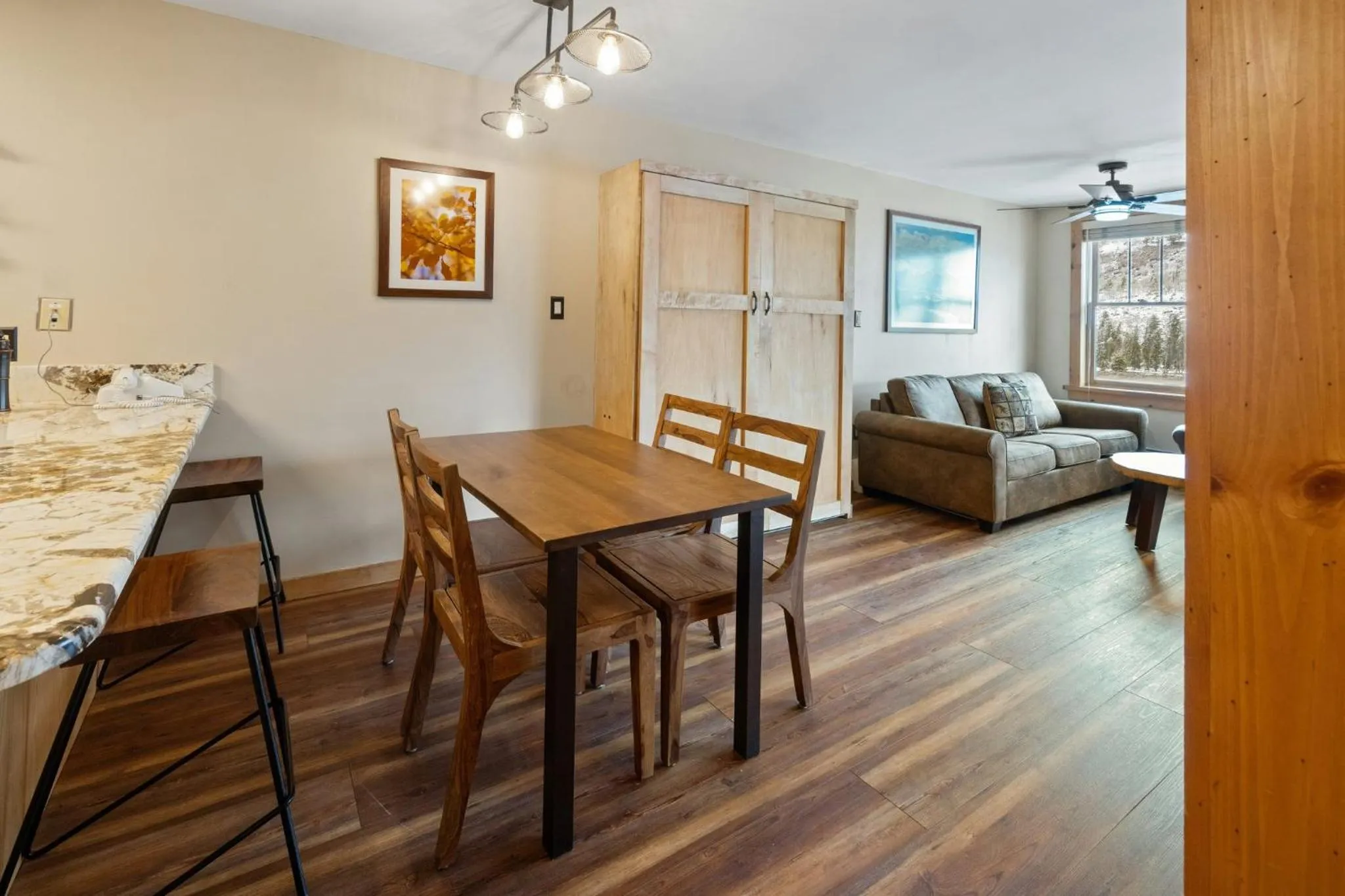 Dining area in River Run Village by Vail Resorts