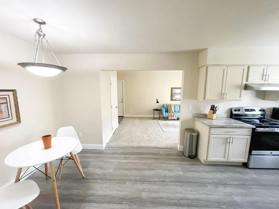 Kitchen or kitchenette in Sleepover 1BD 1BA Oklahoma City Apartments