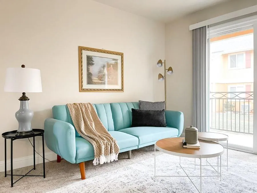 Living room in Sleepover 1BD 1BA Oklahoma City Apartments