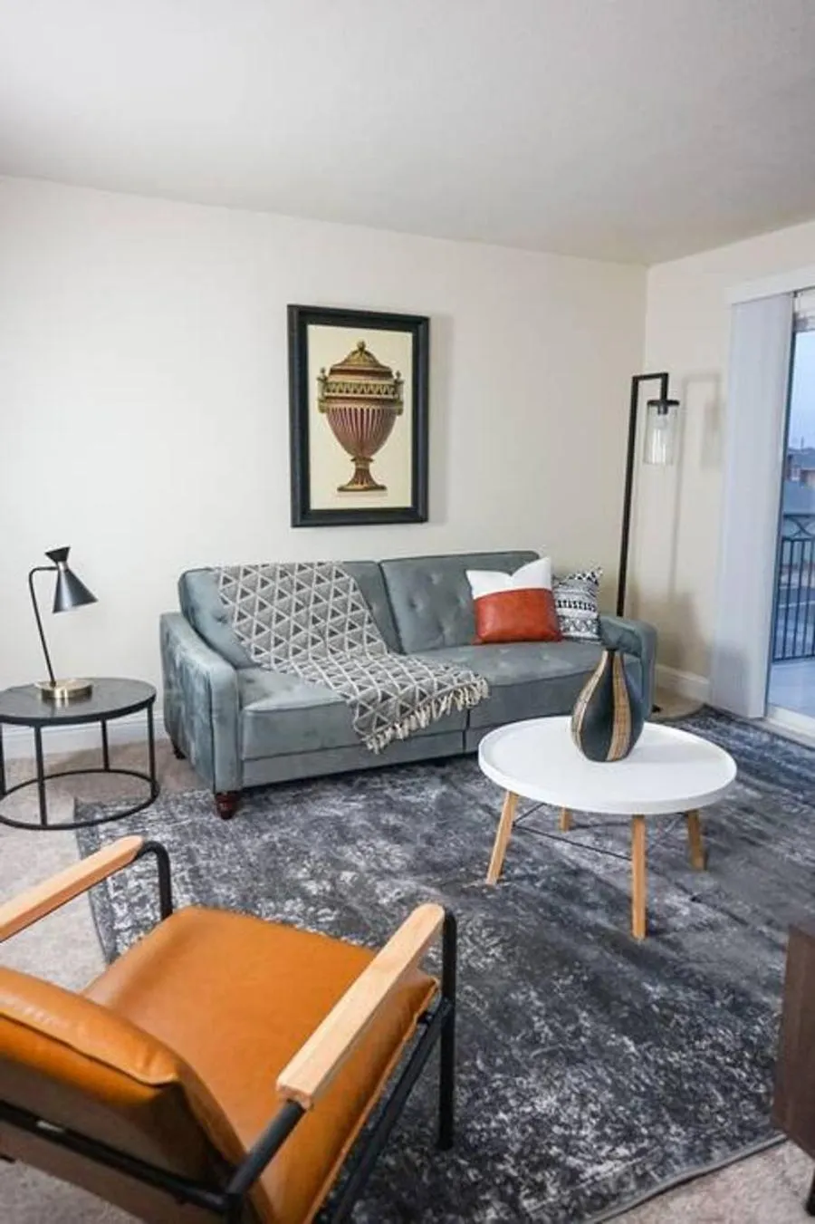 Living room in Sleepover 1BD 1BA Oklahoma City Apartments