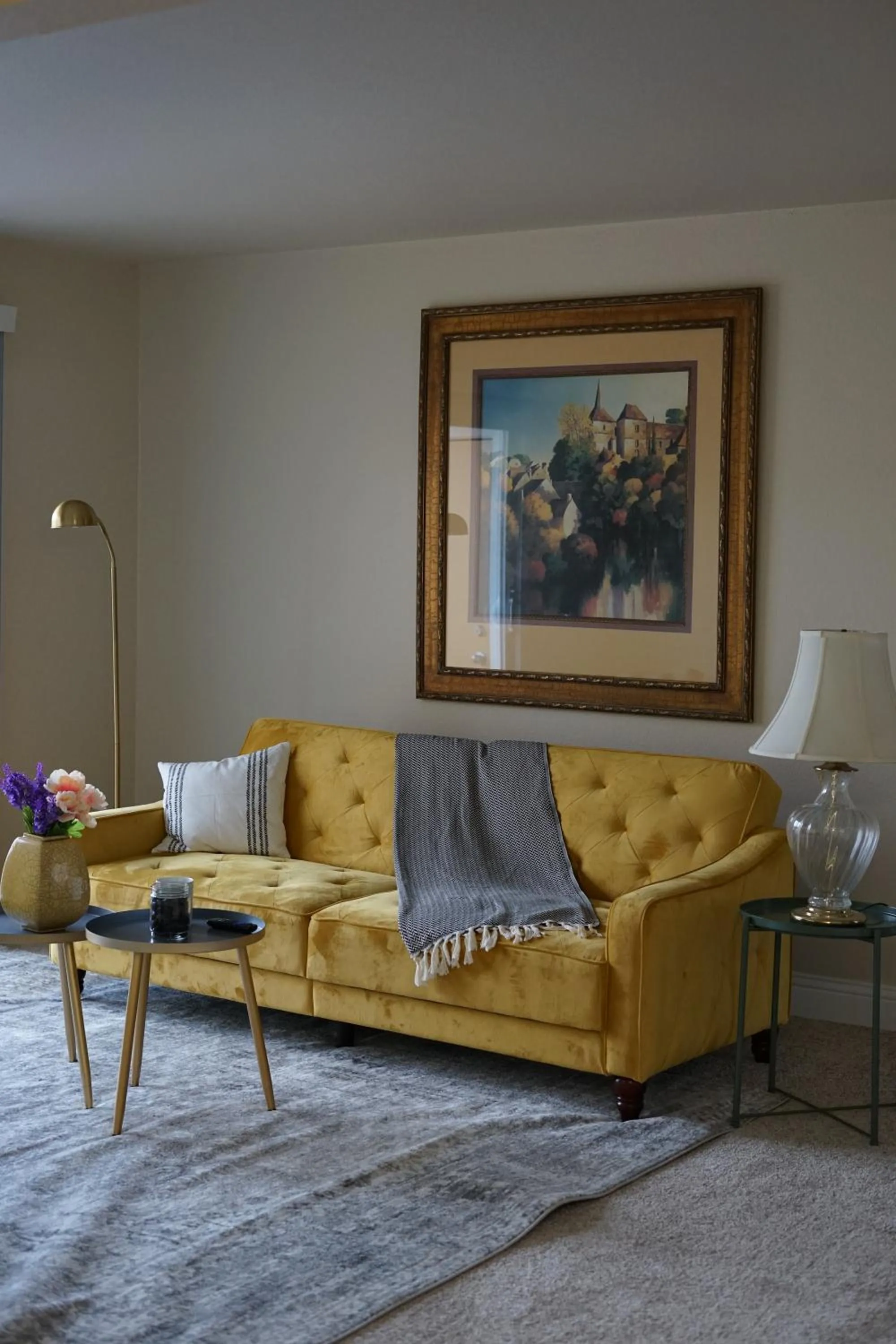 Living room in Sleepover 1BD 1BA Oklahoma City Apartments