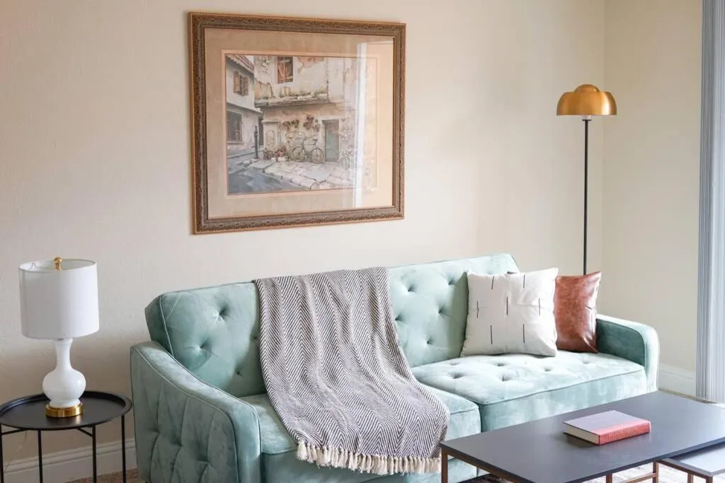 Living room in Sleepover 1BD 1BA Oklahoma City Apartments