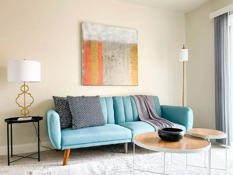 Living room in Sleepover 1BD 1BA Oklahoma City Apartments