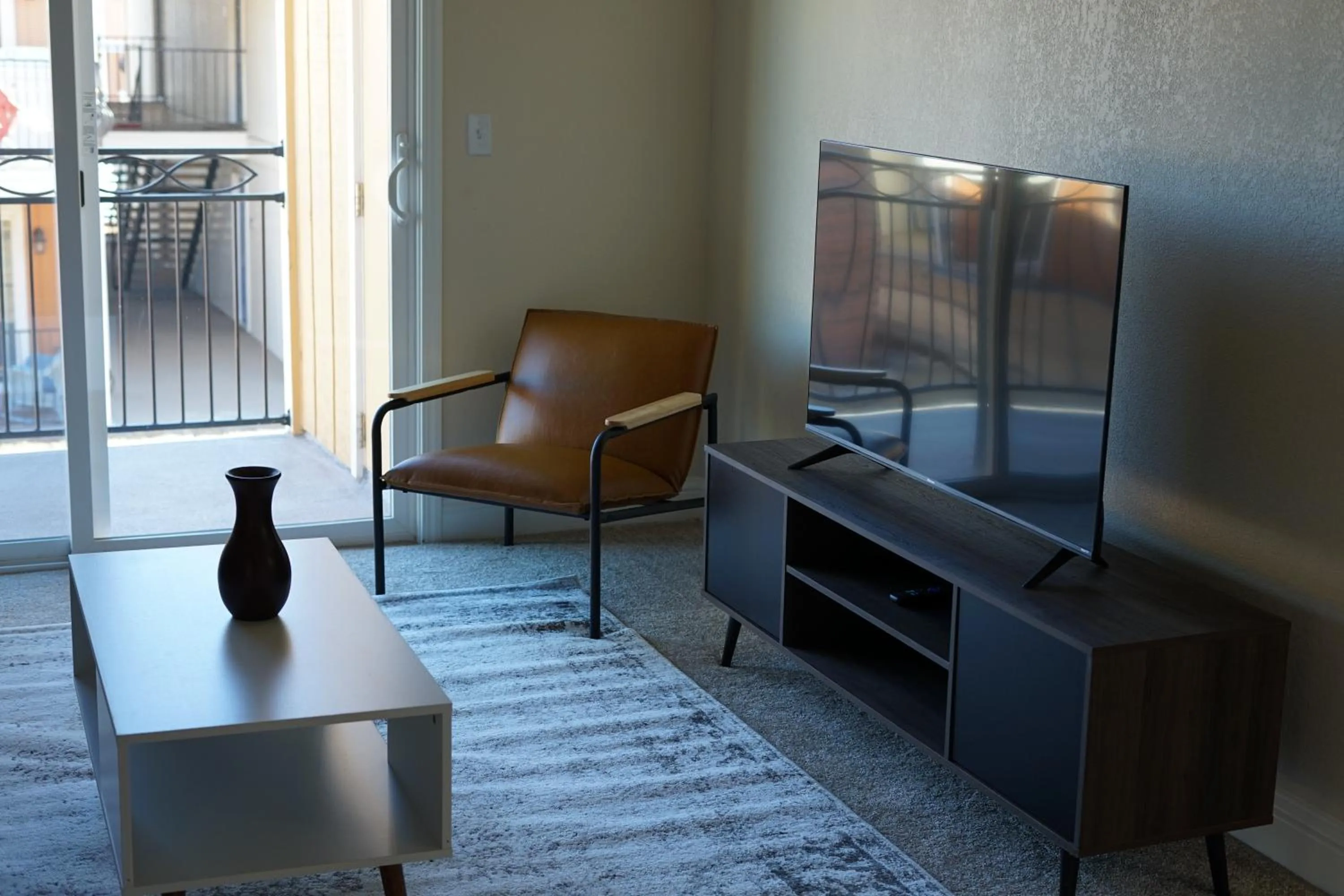 Living room in Sleepover 1BD 1BA Oklahoma City Apartments