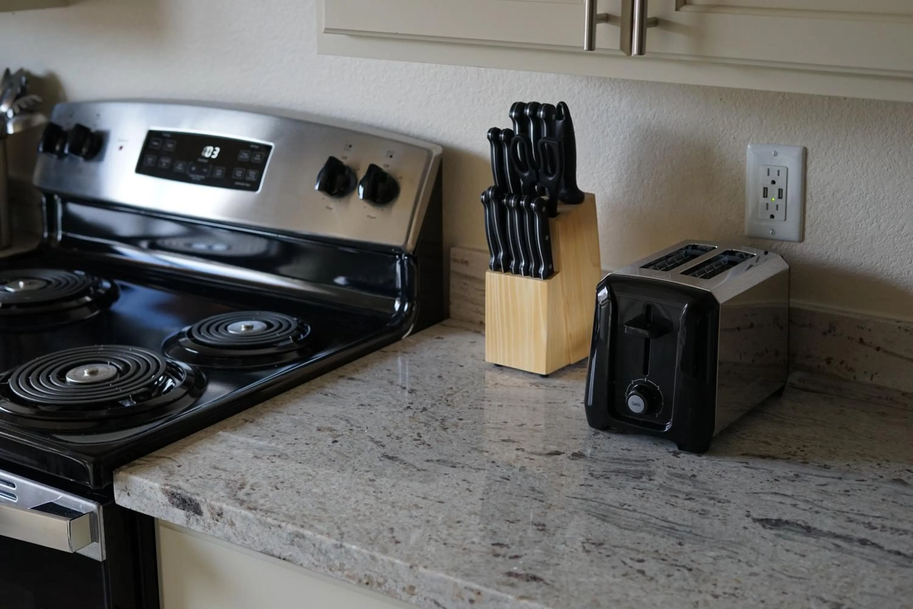 Kitchen or kitchenette in Sleepover 1BD 1BA Oklahoma City Apartments