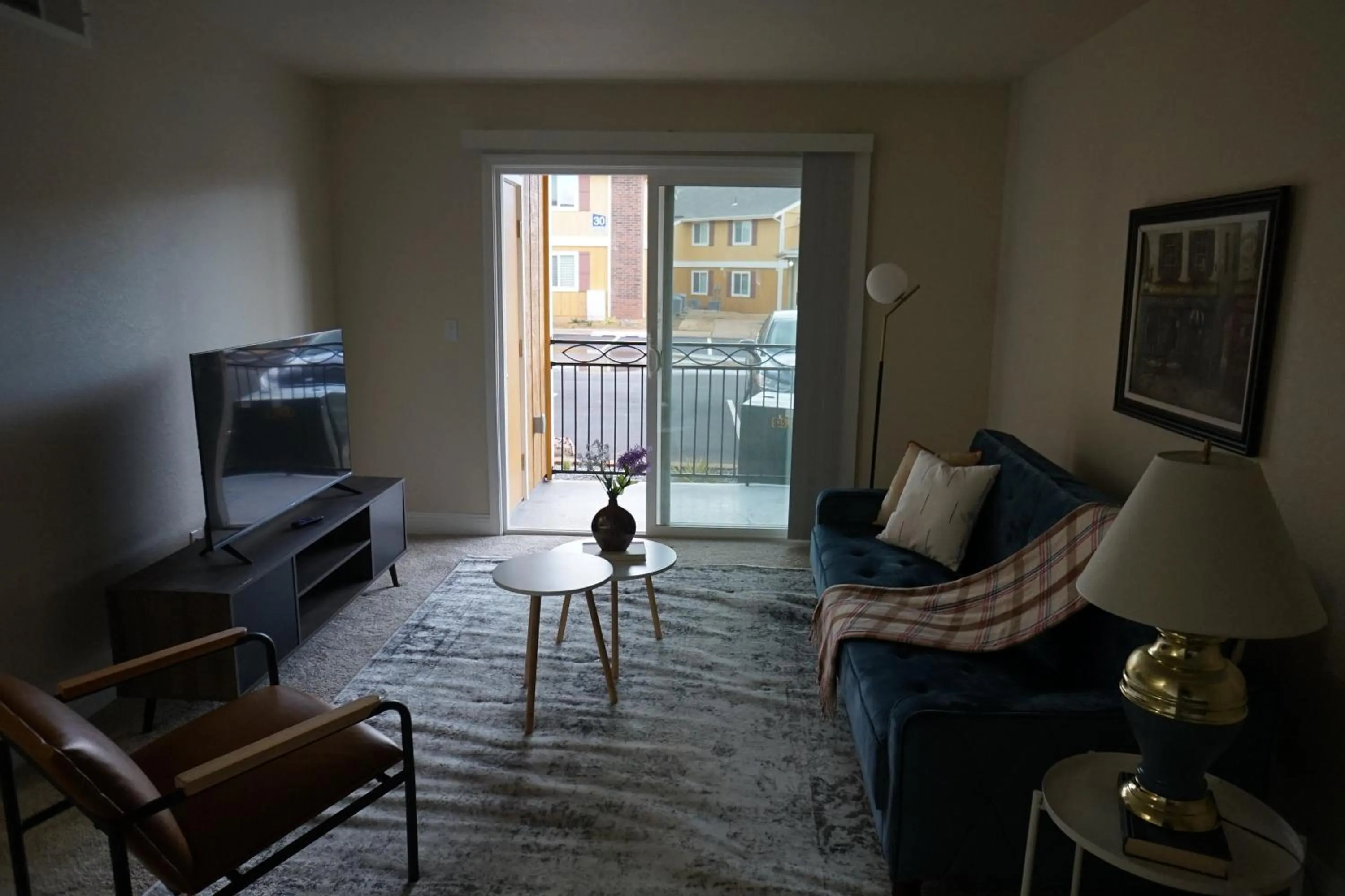 Living room in Sleepover 1BD 1BA Oklahoma City Apartments