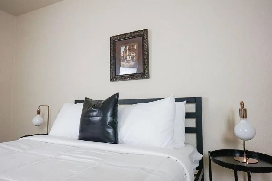 Bedroom, Bed in Sleepover 1BD 1BA Oklahoma City Apartments