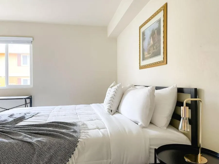 Bedroom, Bed in Sleepover 1BD 1BA Oklahoma City Apartments