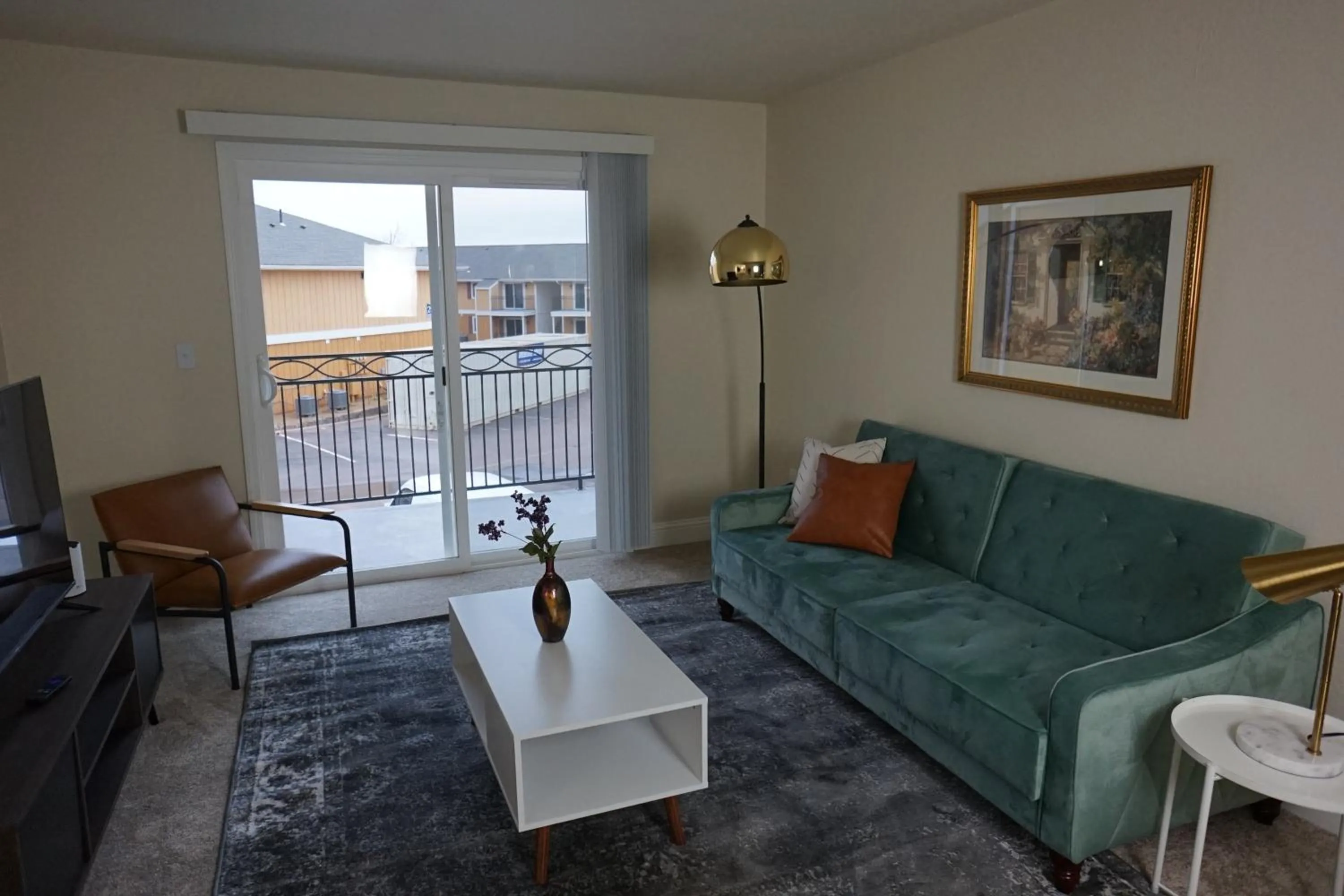 Living room in Sleepover 1BD 1BA Oklahoma City Apartments