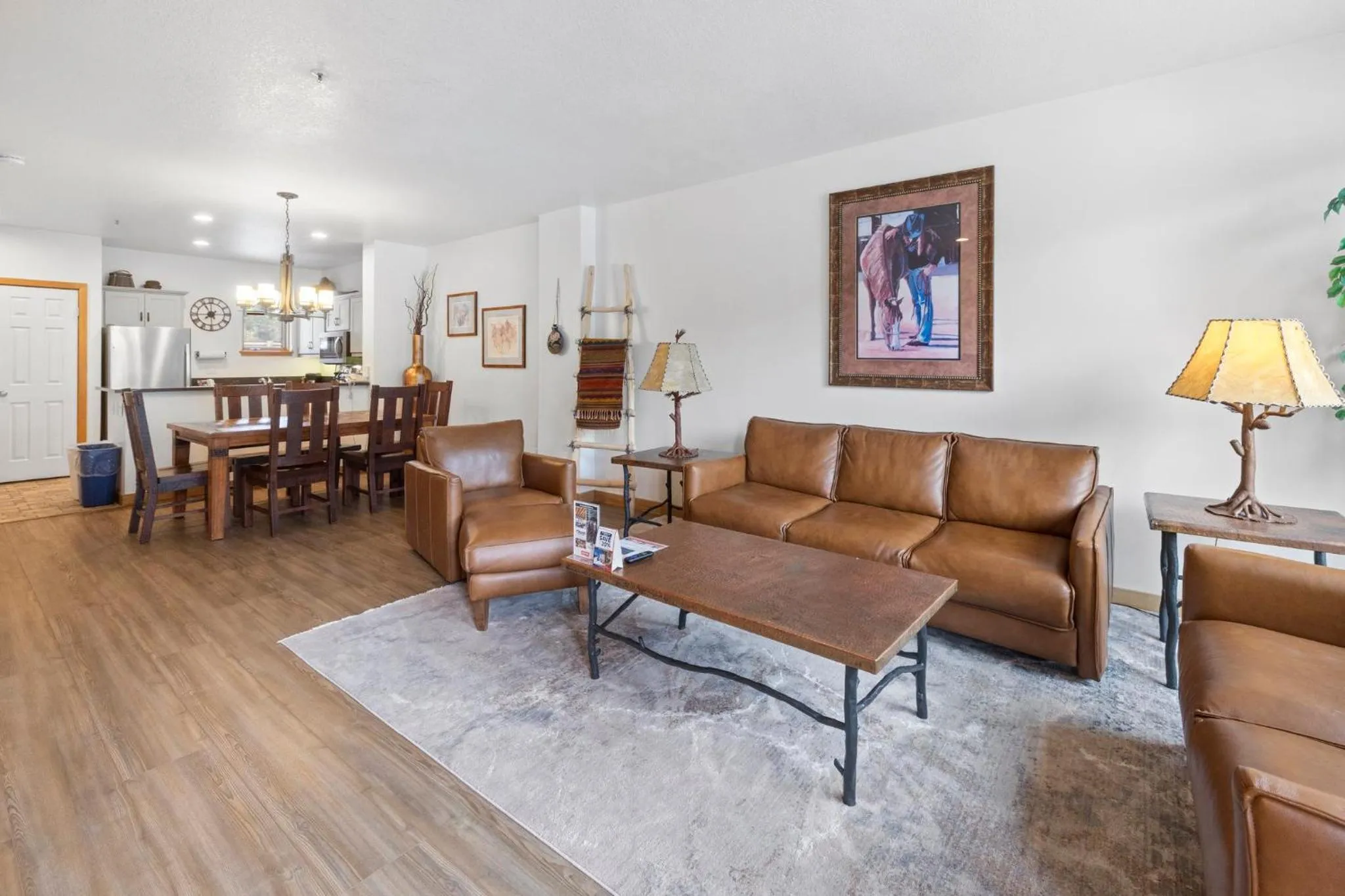 Living room in Lakeside Village by Keystone Resort