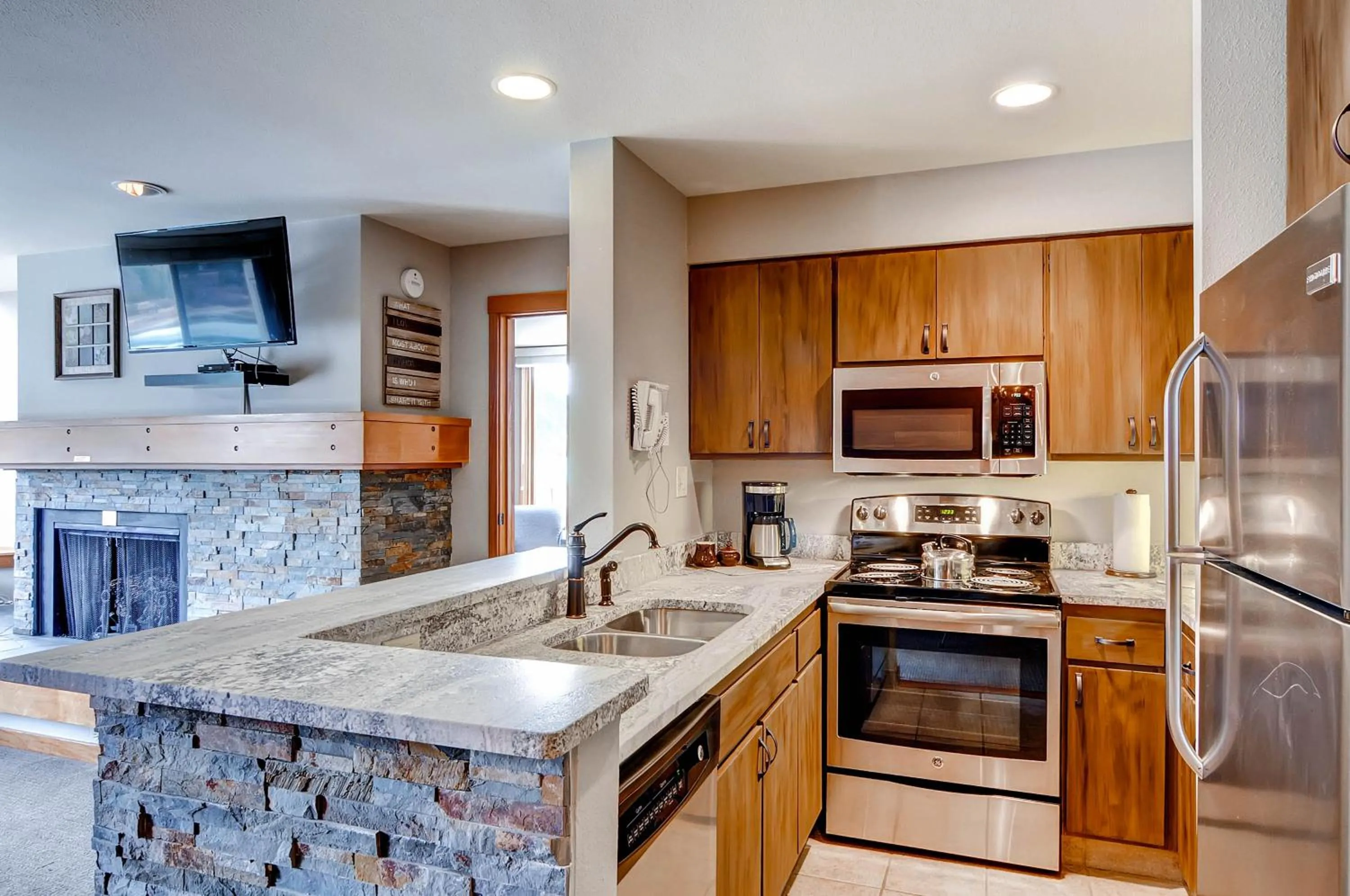 Kitchen or kitchenette in Lakeside Village by Keystone Resort