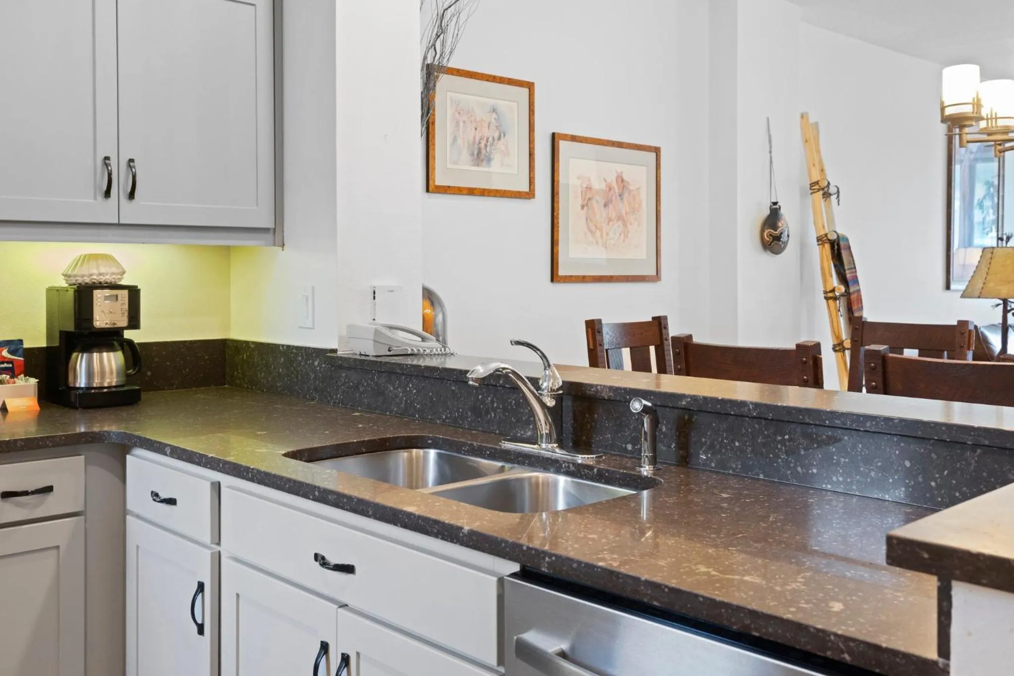 Communal kitchen in Lakeside Village by Keystone Resort