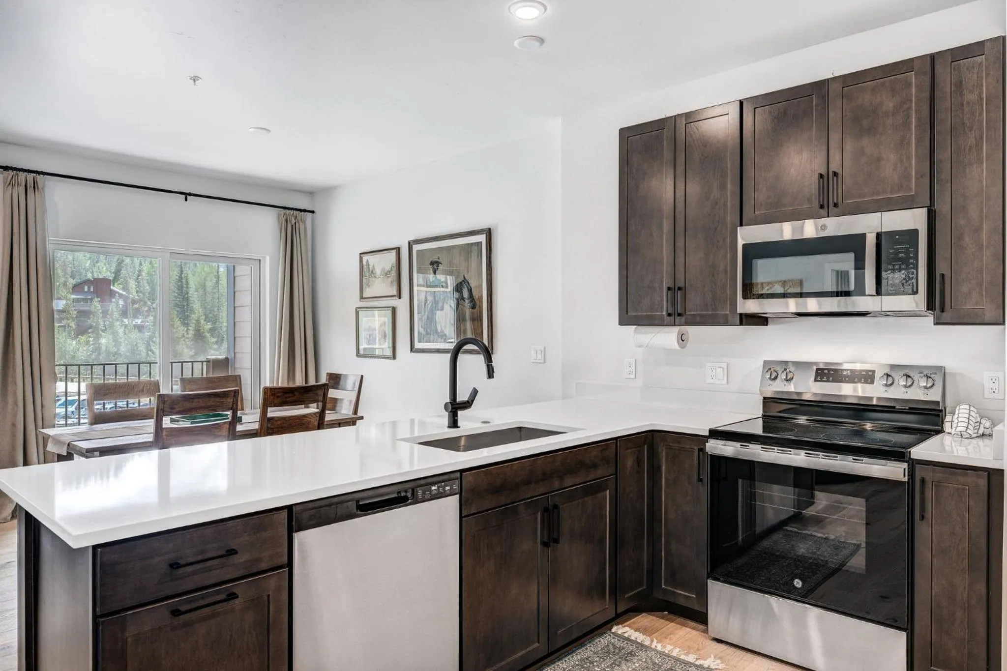 Communal kitchen in Lakeside Village by Keystone Resort