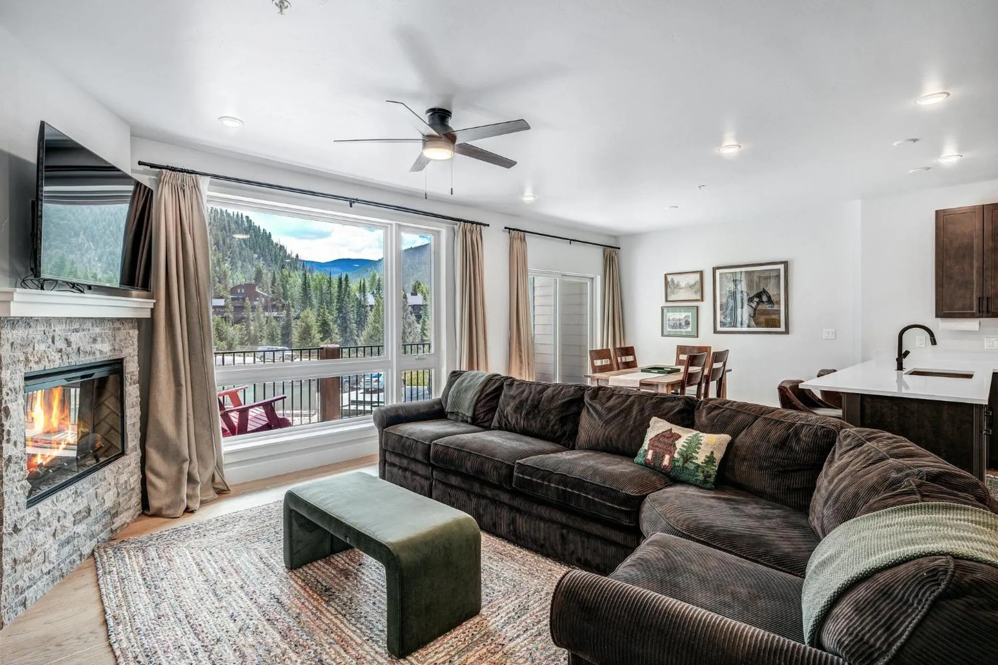 Living room in Lakeside Village by Vail Resorts
