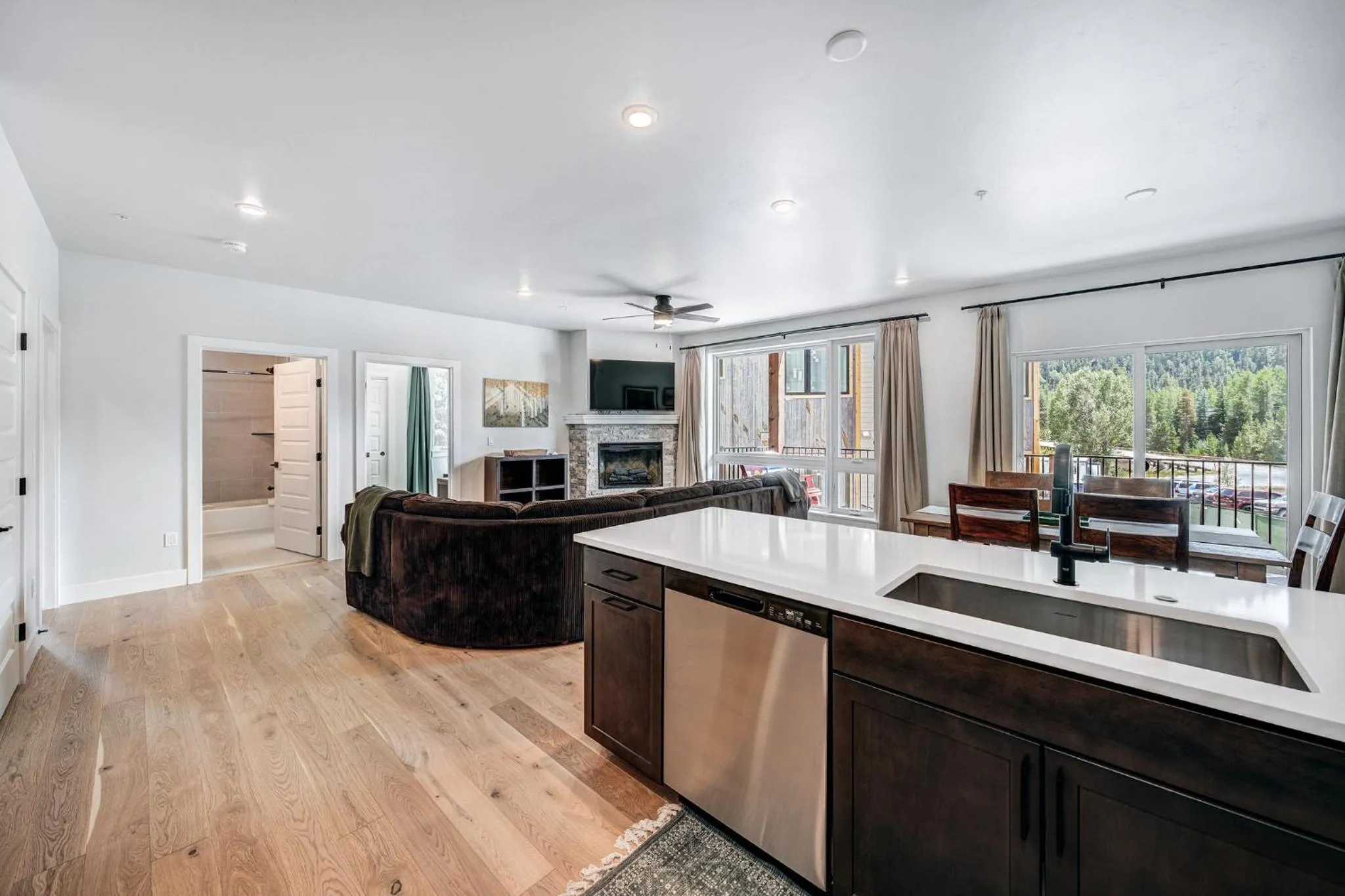 Communal kitchen in Lakeside Village by Keystone Resort