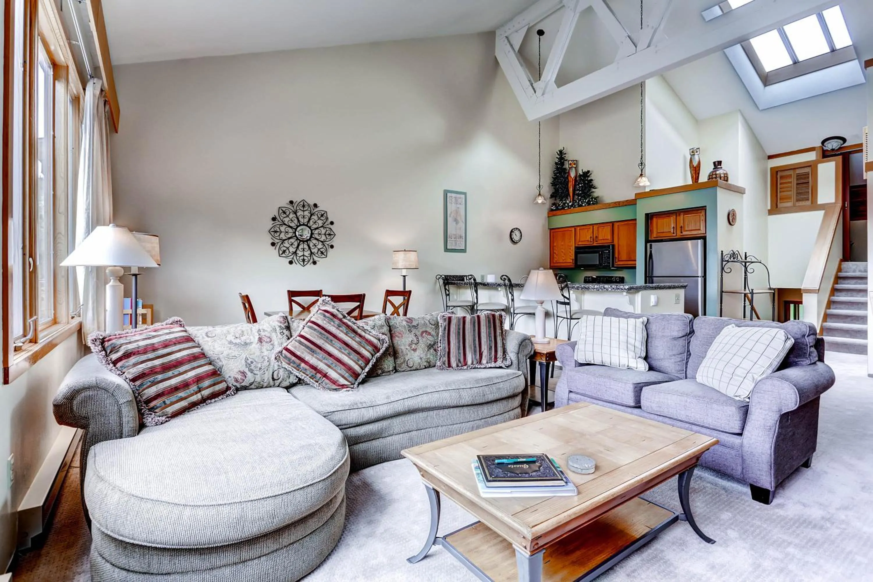 Living room in Lakeside Village by Keystone Resort