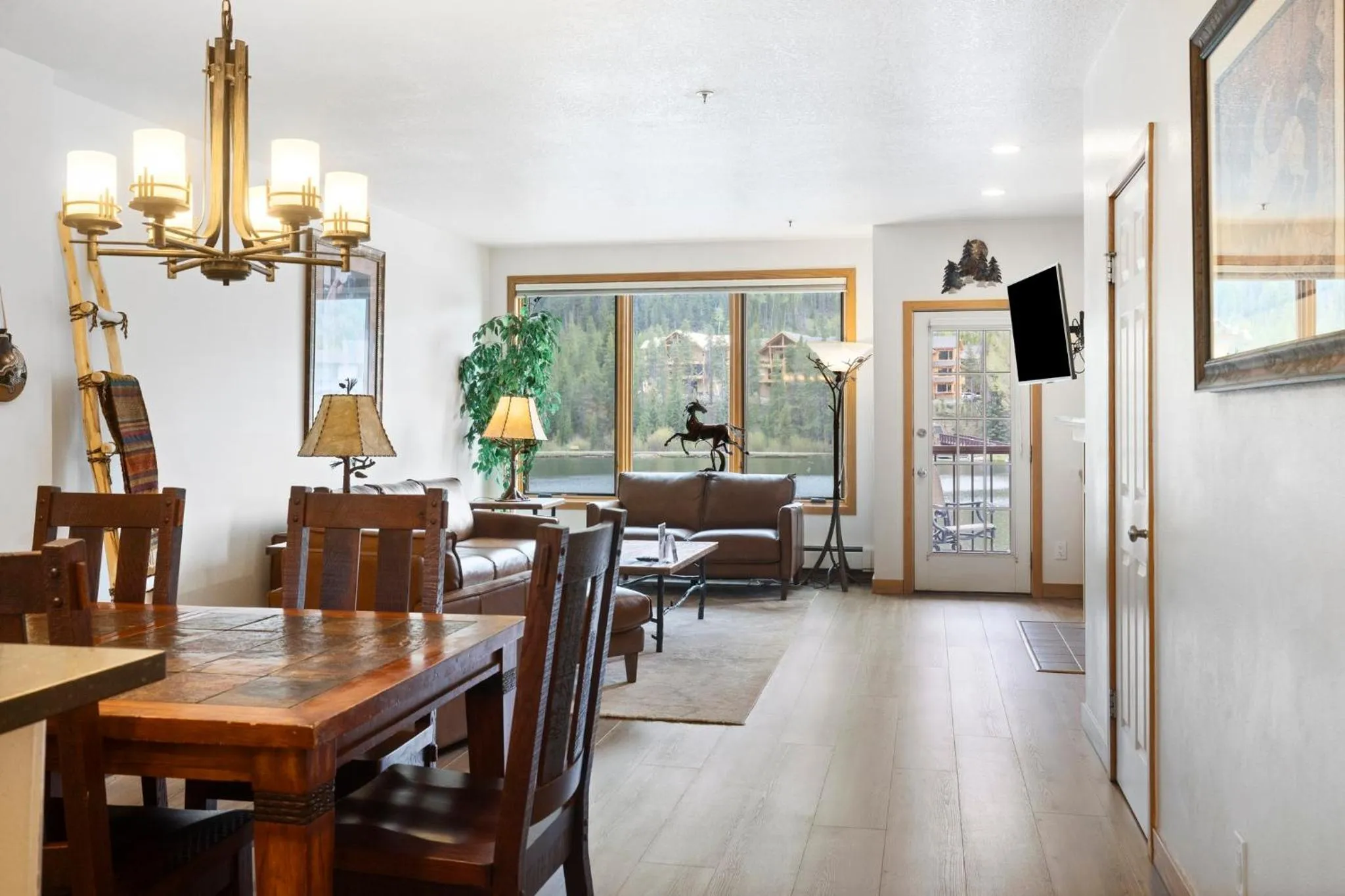 Living room in Lakeside Village by Keystone Resort