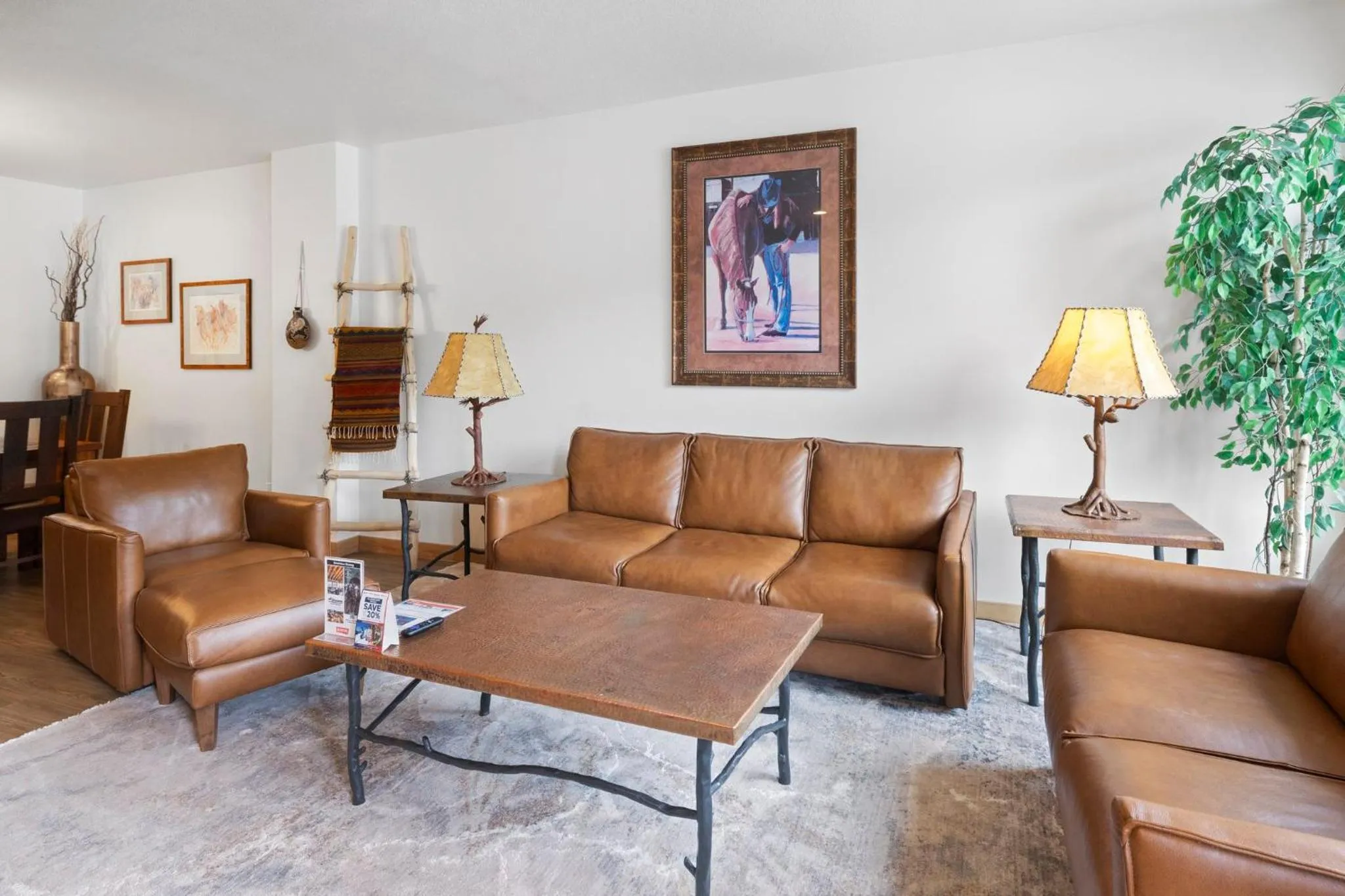 Living room in Lakeside Village by Keystone Resort