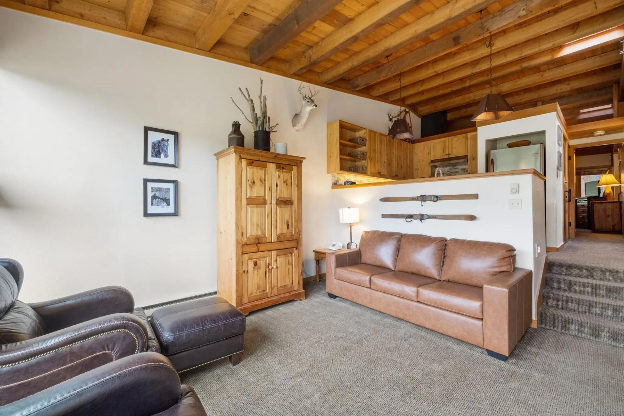 Living room in Evergreen Condominiums by Keystone Resort