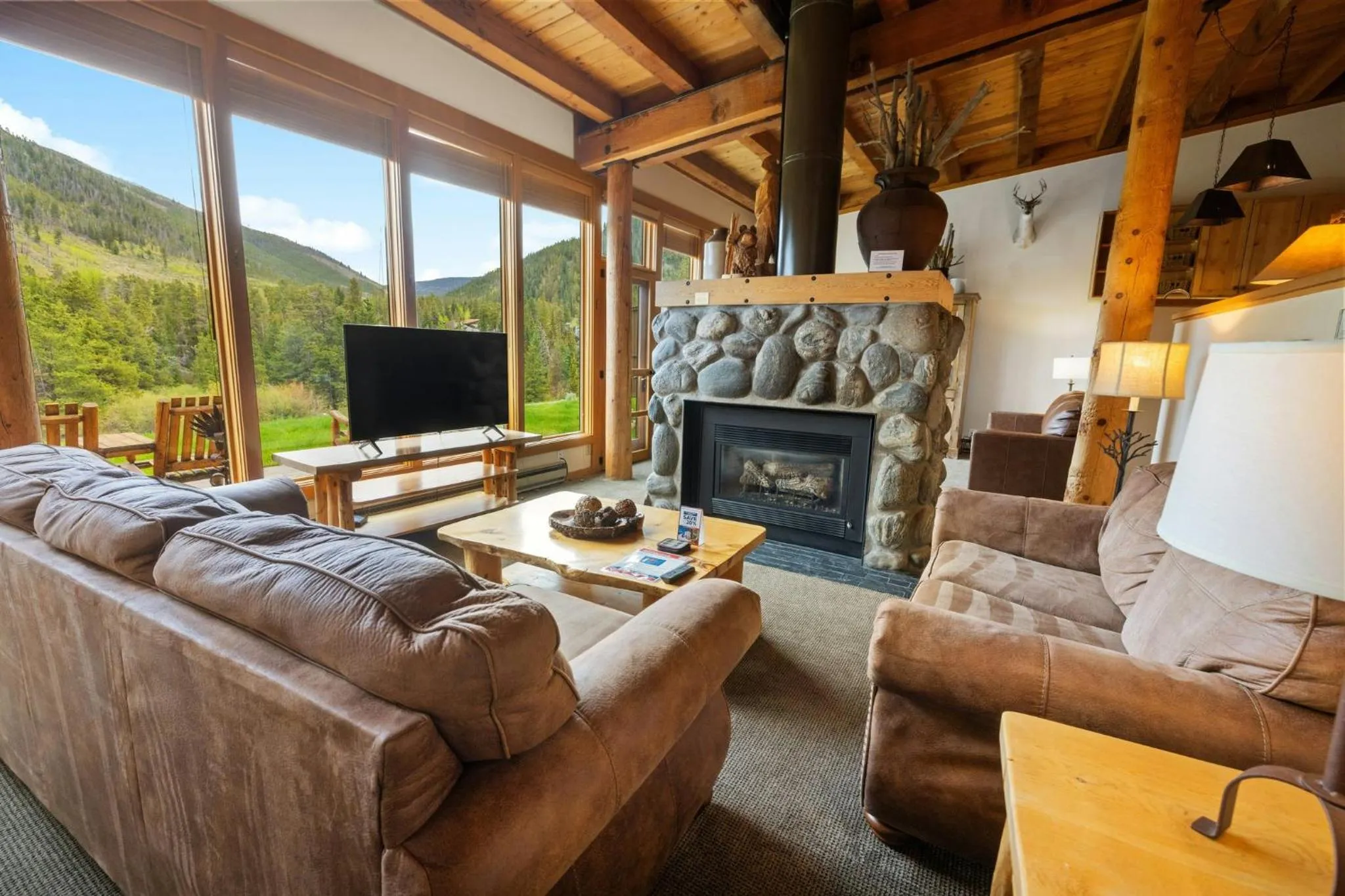Living room in Evergreen Condominiums by Vail Resorts