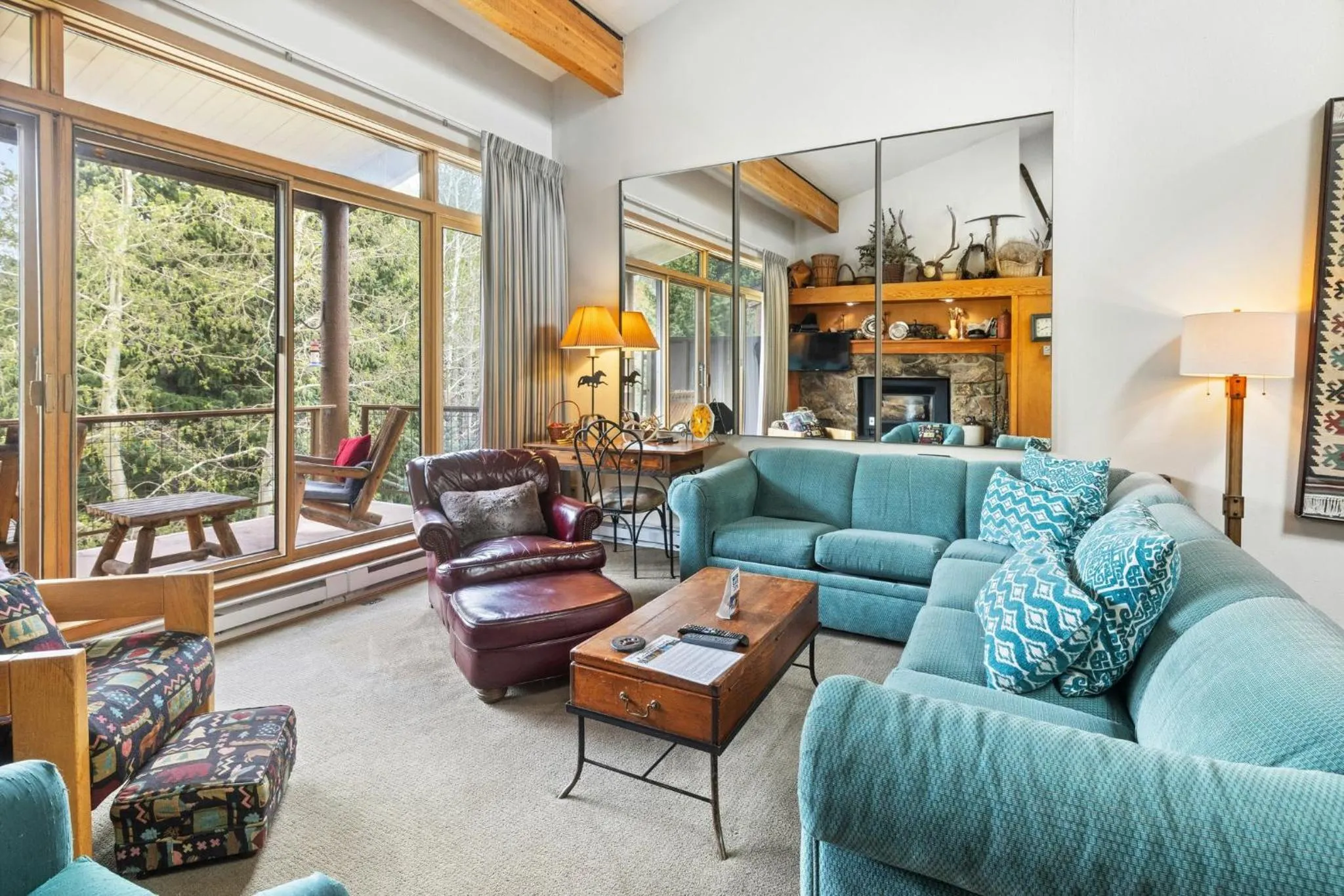 Living room in Evergreen Condominiums by Vail Resorts