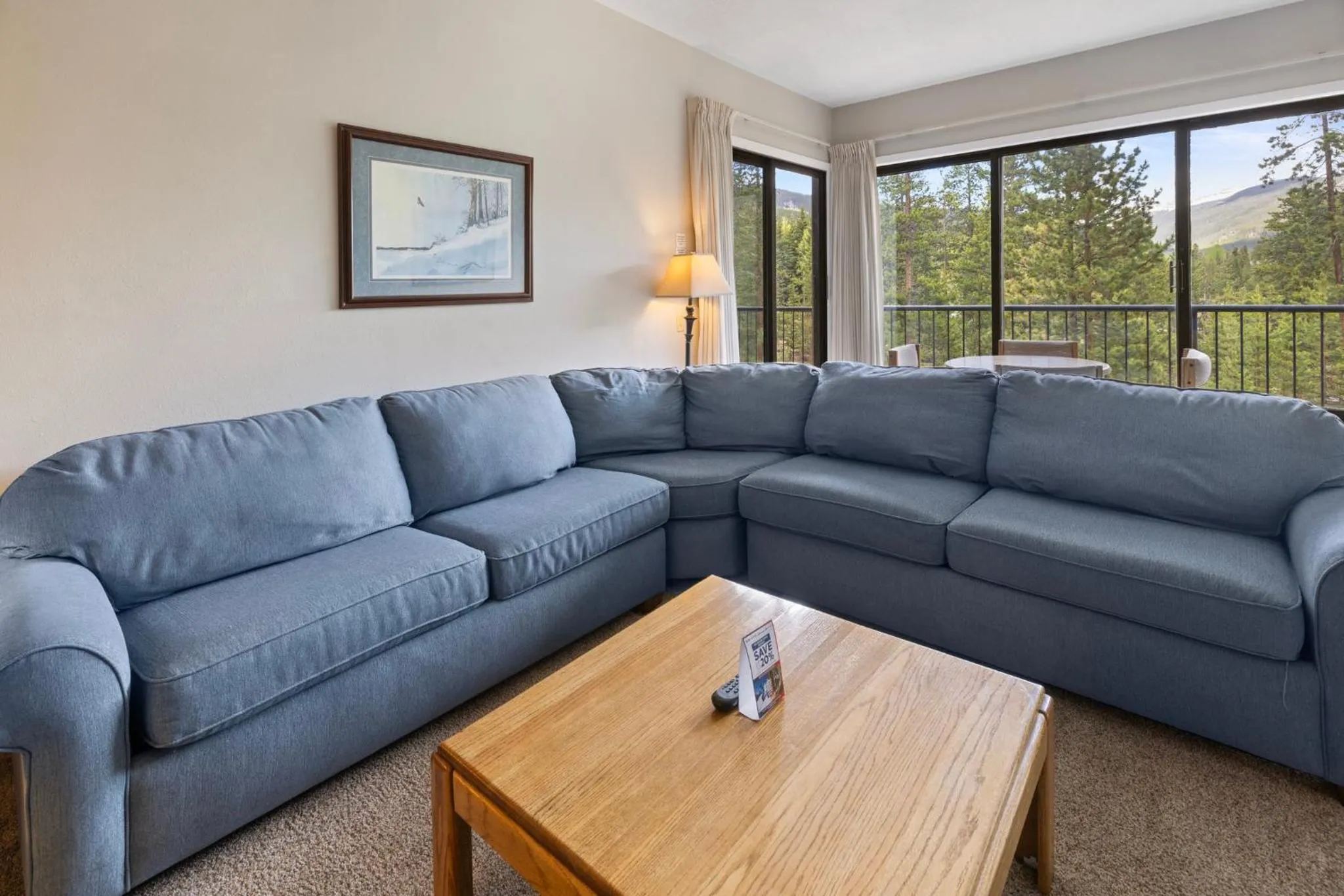 Living room in Evergreen Condominiums by Keystone Resort