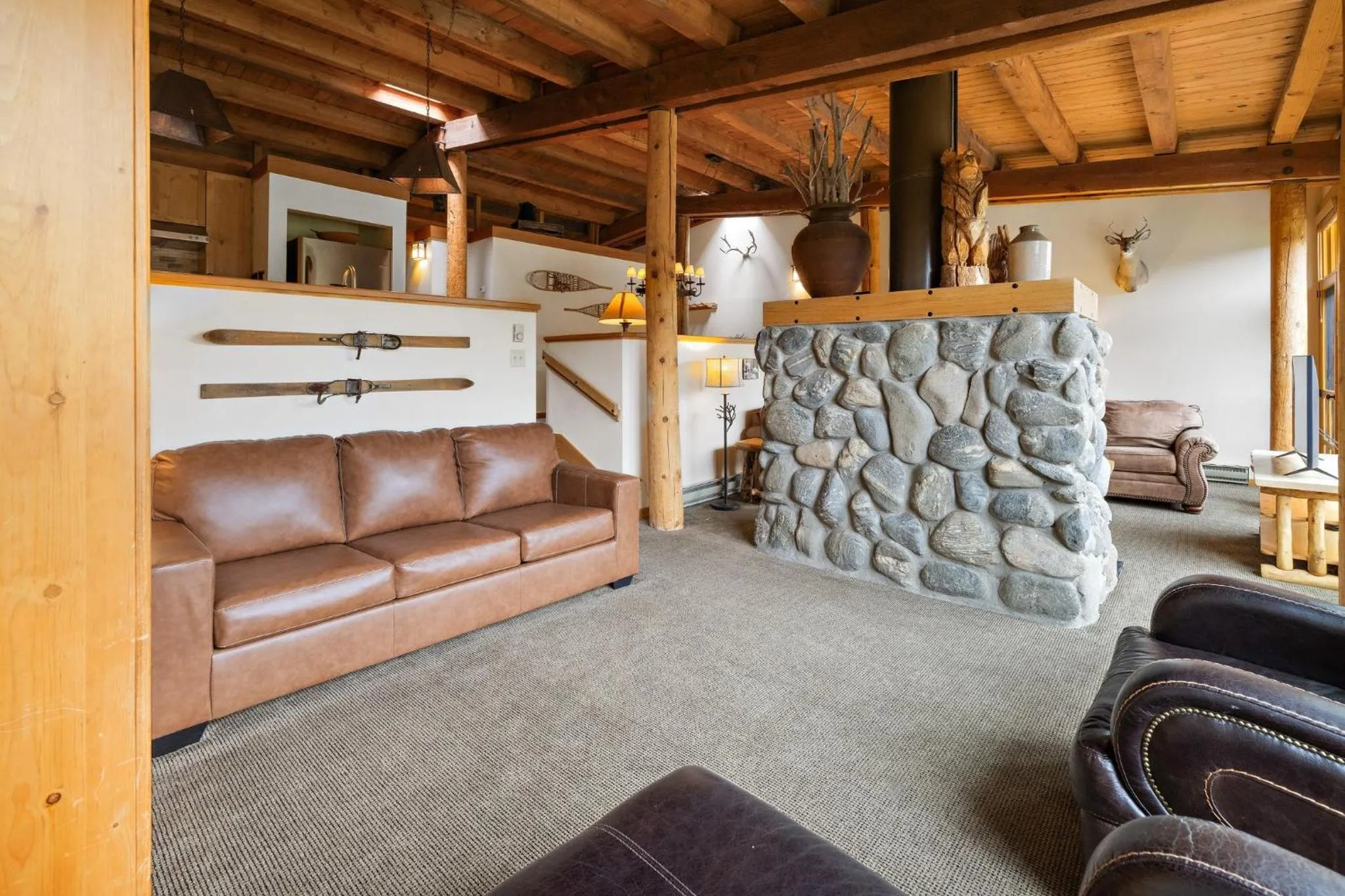 Living room in Evergreen Condominiums by Keystone Resort