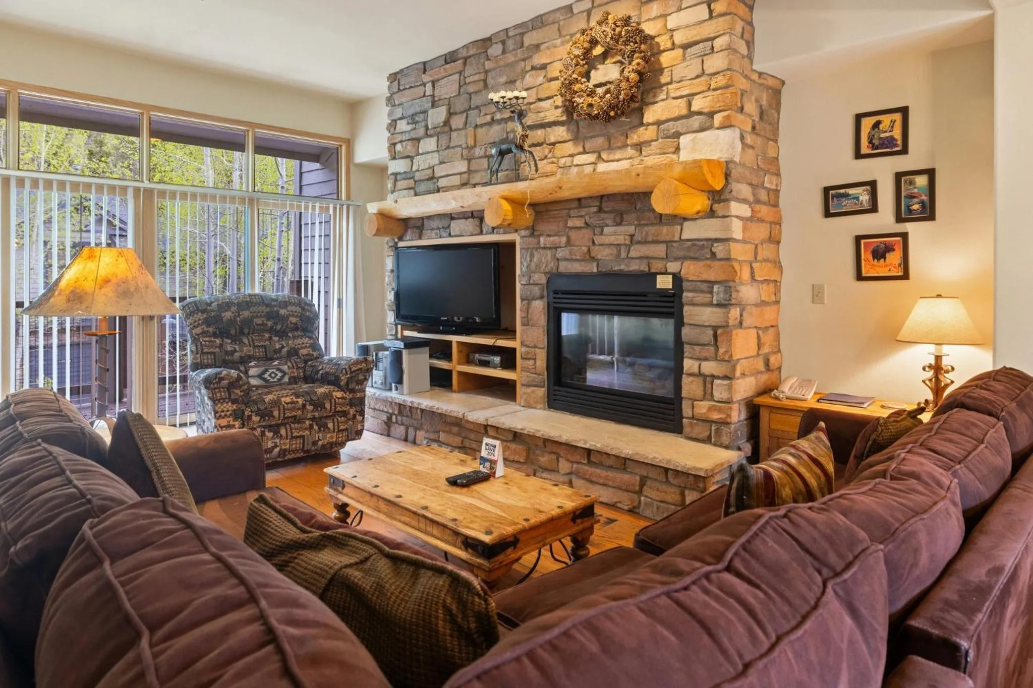 Living room in Forest Condominiums by Vail Resorts