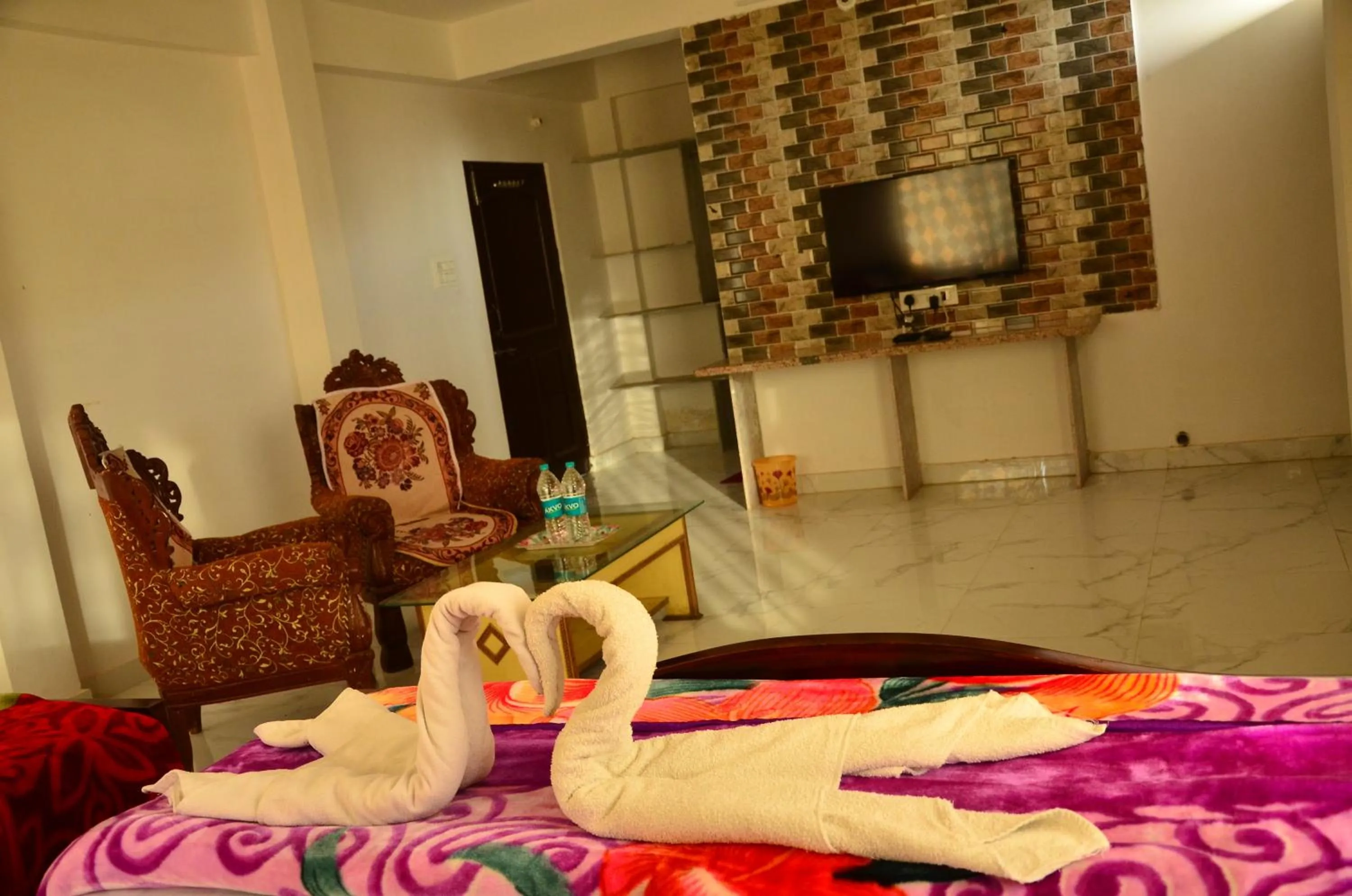 Seating area, Bed in Brahma Paradise , A heritage haveli