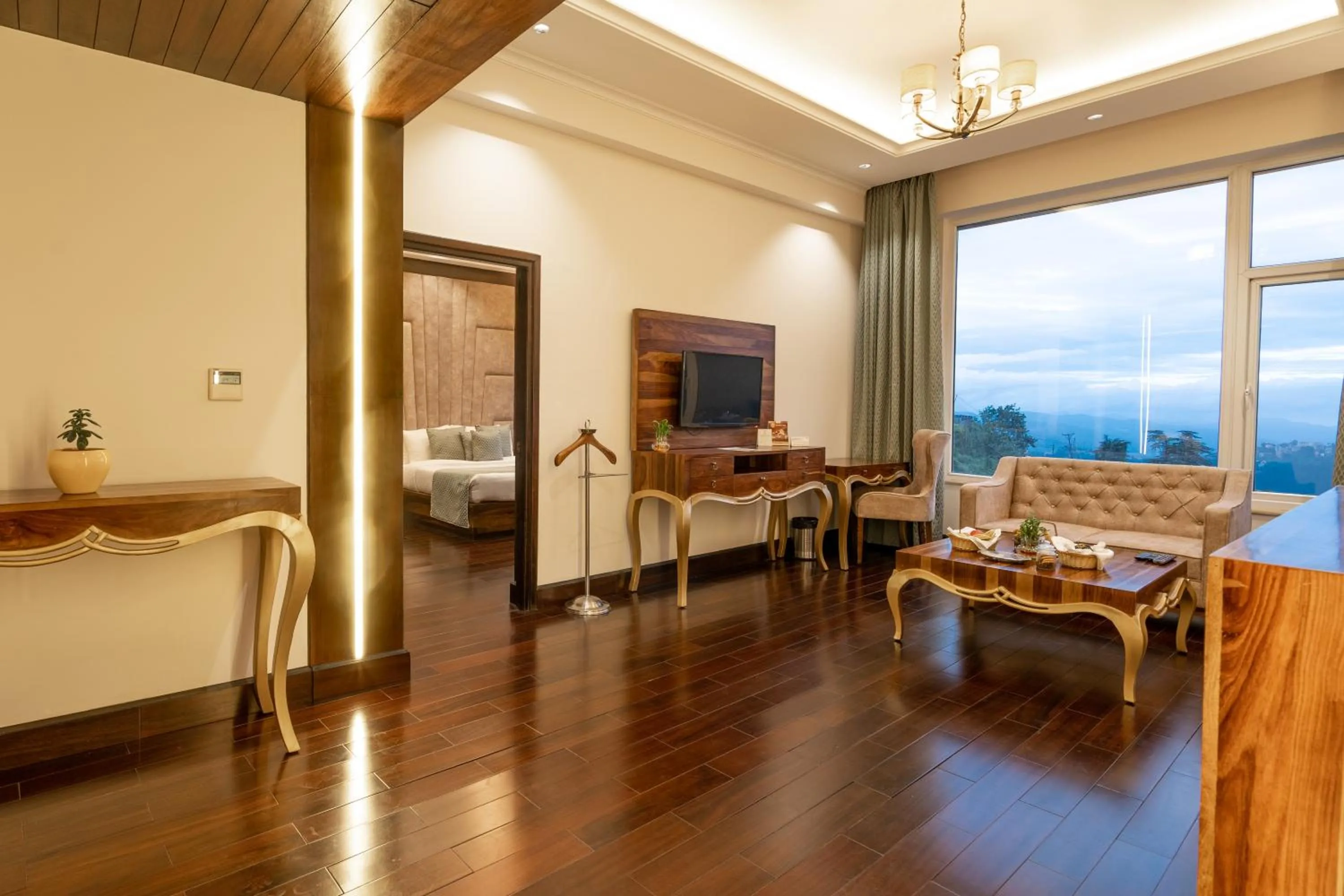 Living room, Bed in The Orchid Shimla