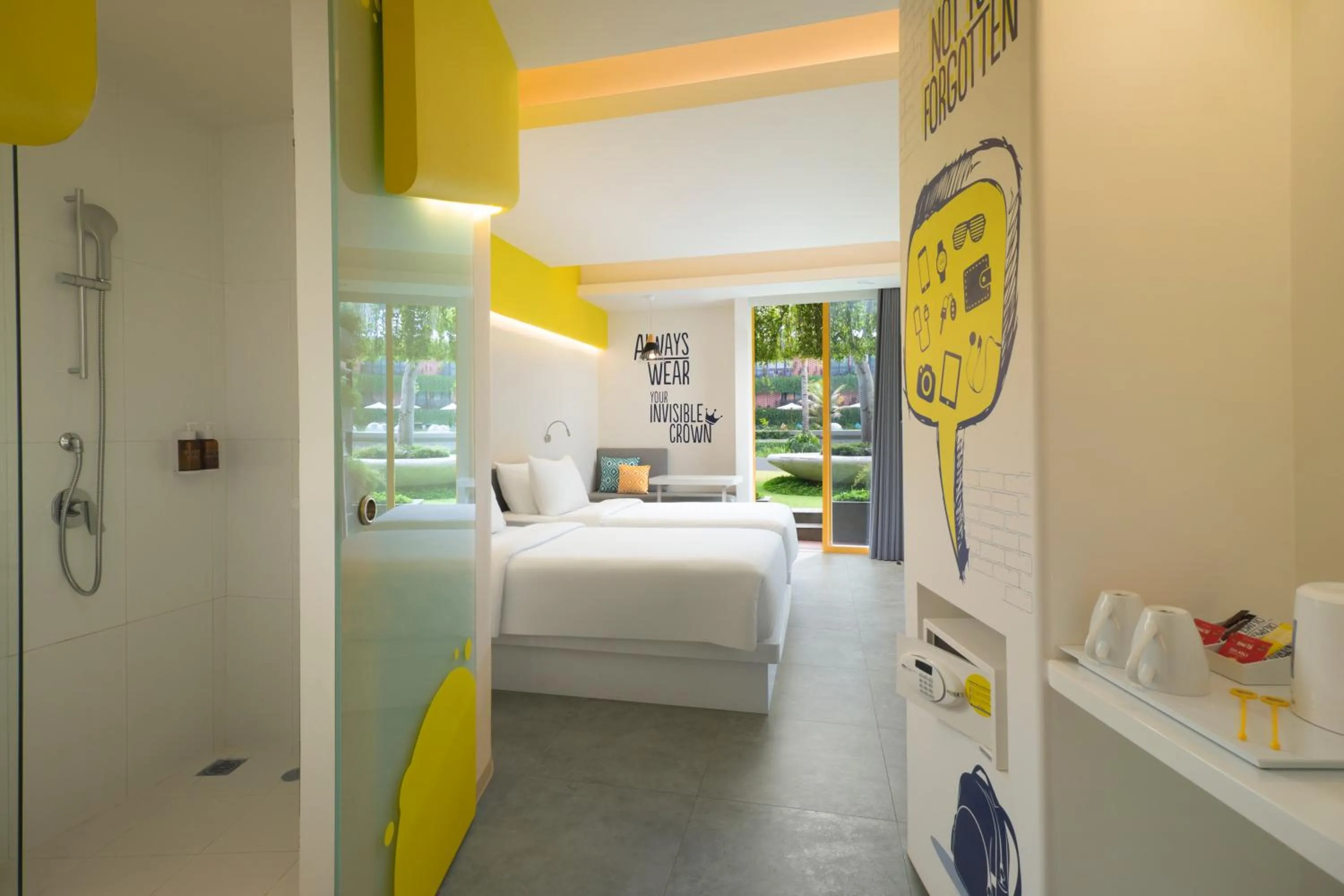 Bedroom, Bed in YELLO Hotel Kuta Beachwalk Bali