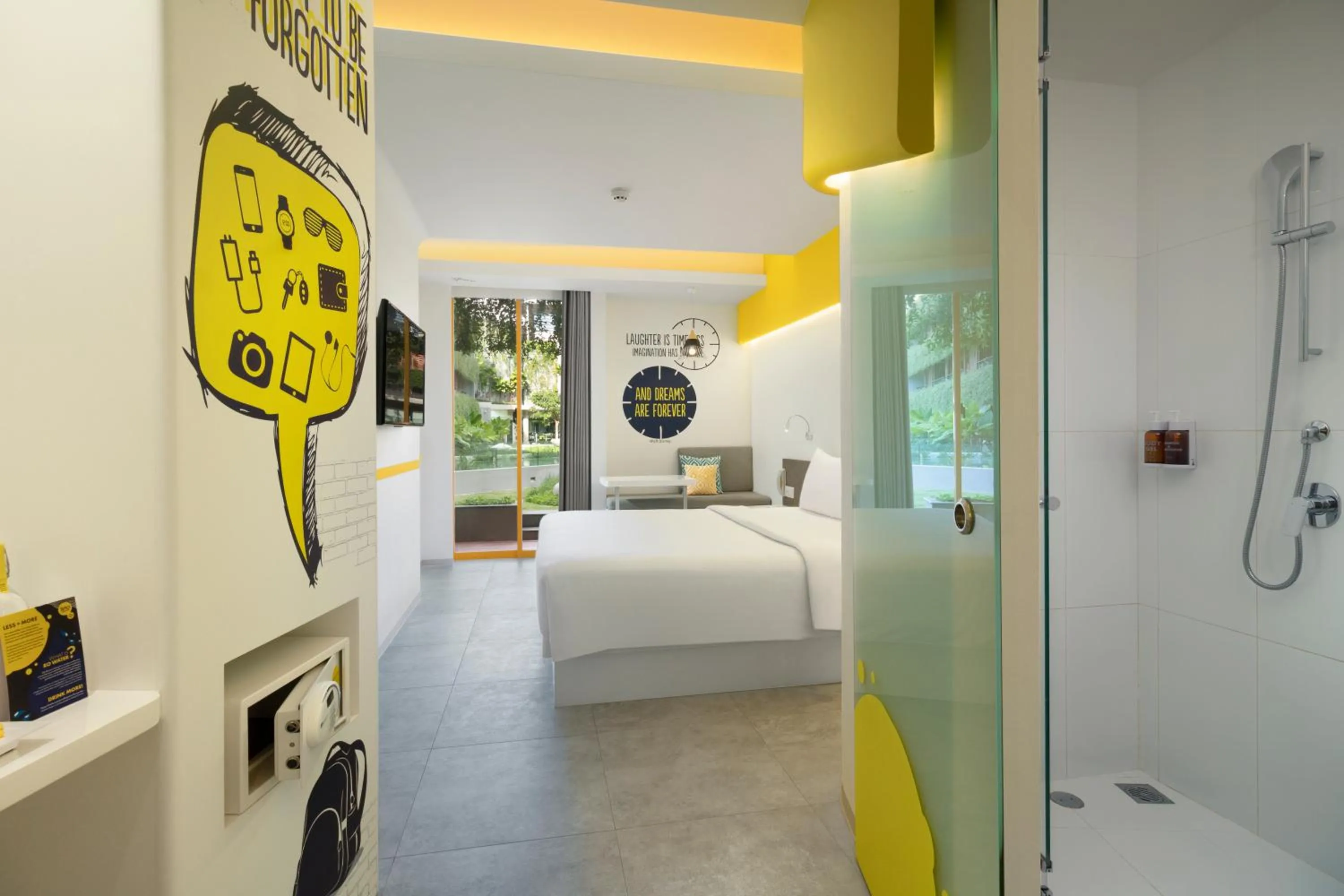 Bedroom, Bed in YELLO Hotel Kuta Beachwalk Bali