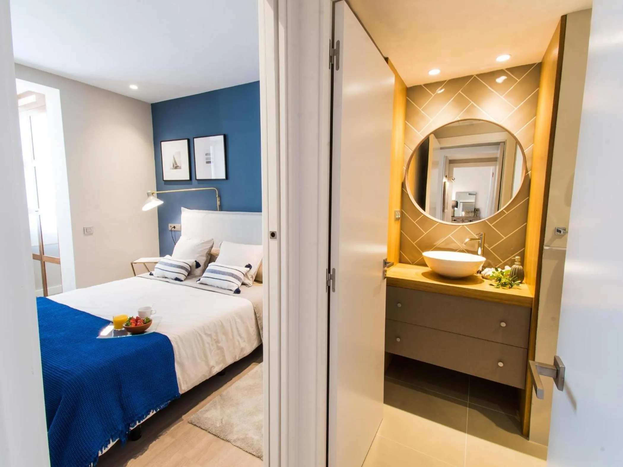 Bed in Sitges Spaces Seaside Beach Flat- 4 Bedroom, 2 Bathroom, Terrace, Near Beach