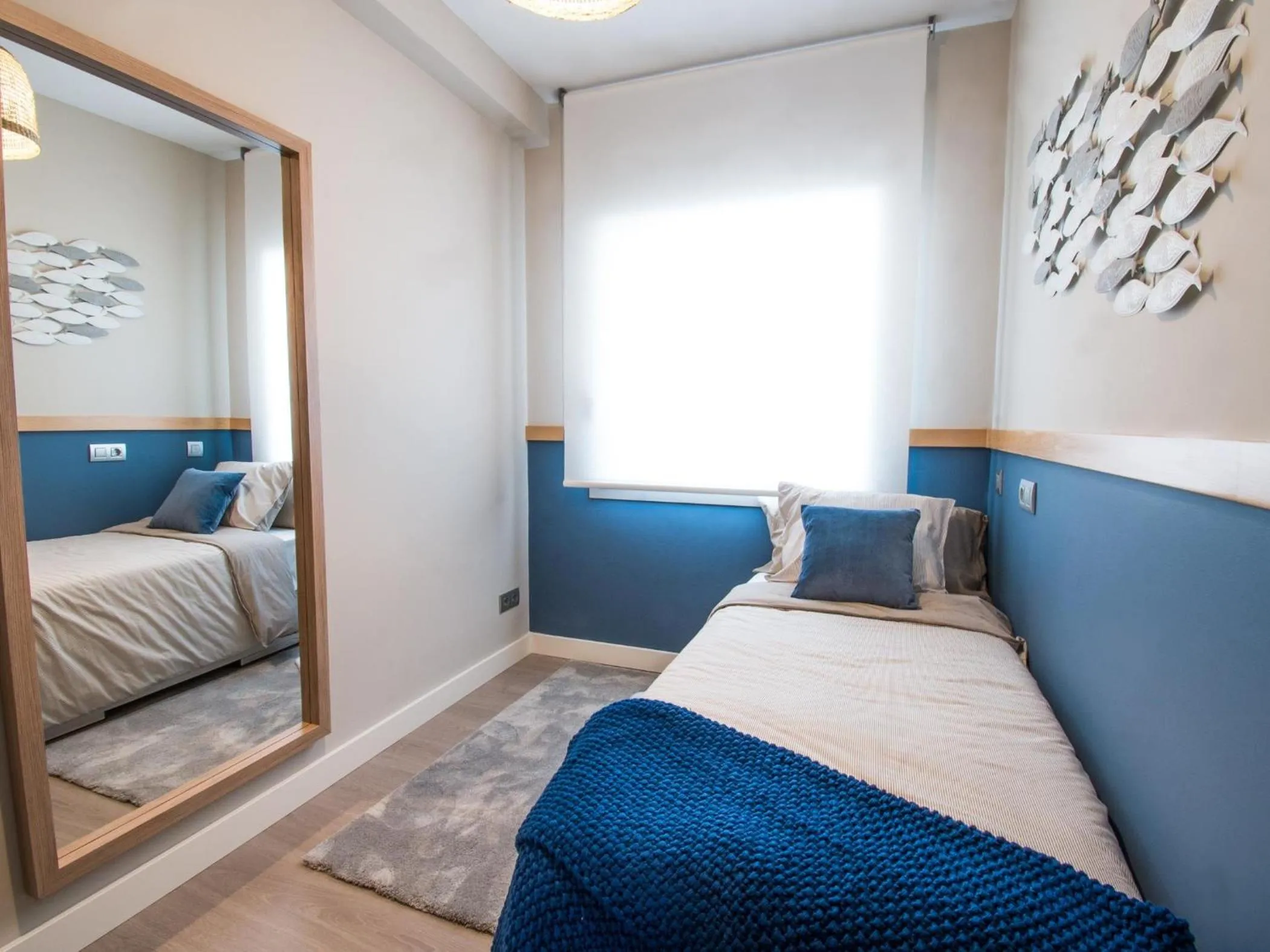 Bed in Sitges Spaces Seaside Beach Flat- 4 Bedroom, 2 Bathroom, Terrace, Near Beach