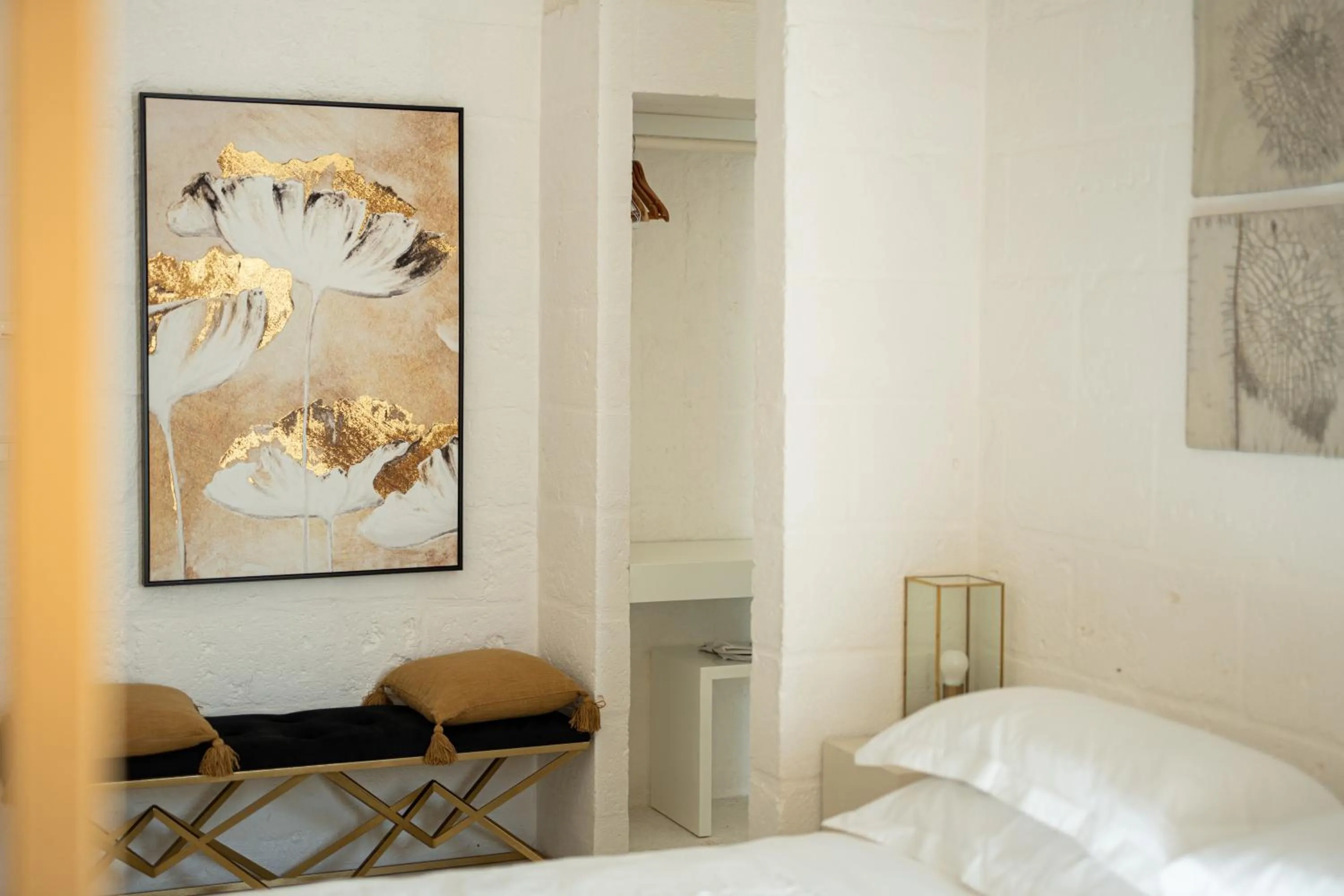 Decorative detail, Bed in AL PALAZZO La Dimora by Apulia Hospitality