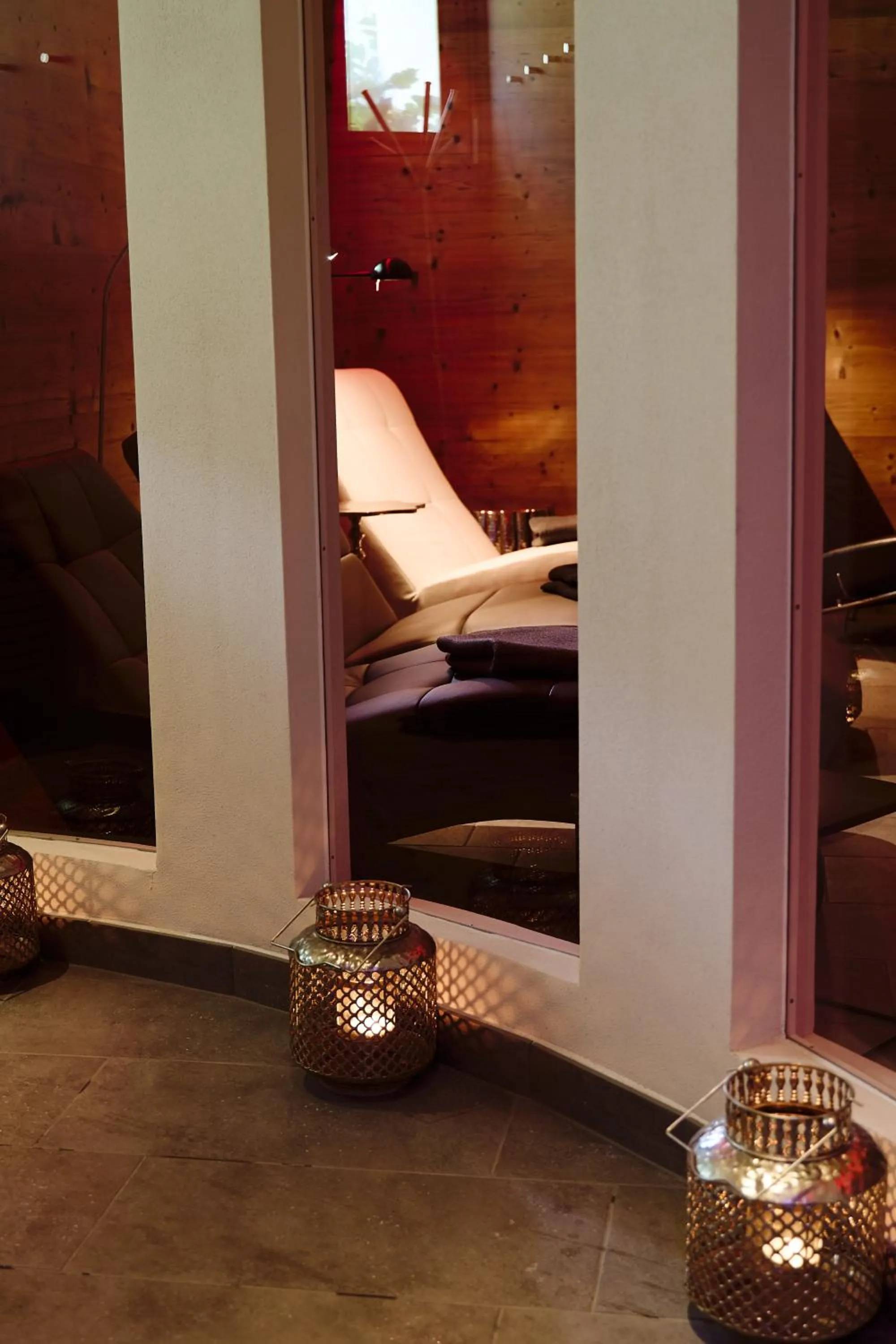 Sauna, Bed in Hotel LÄRCHENHOF