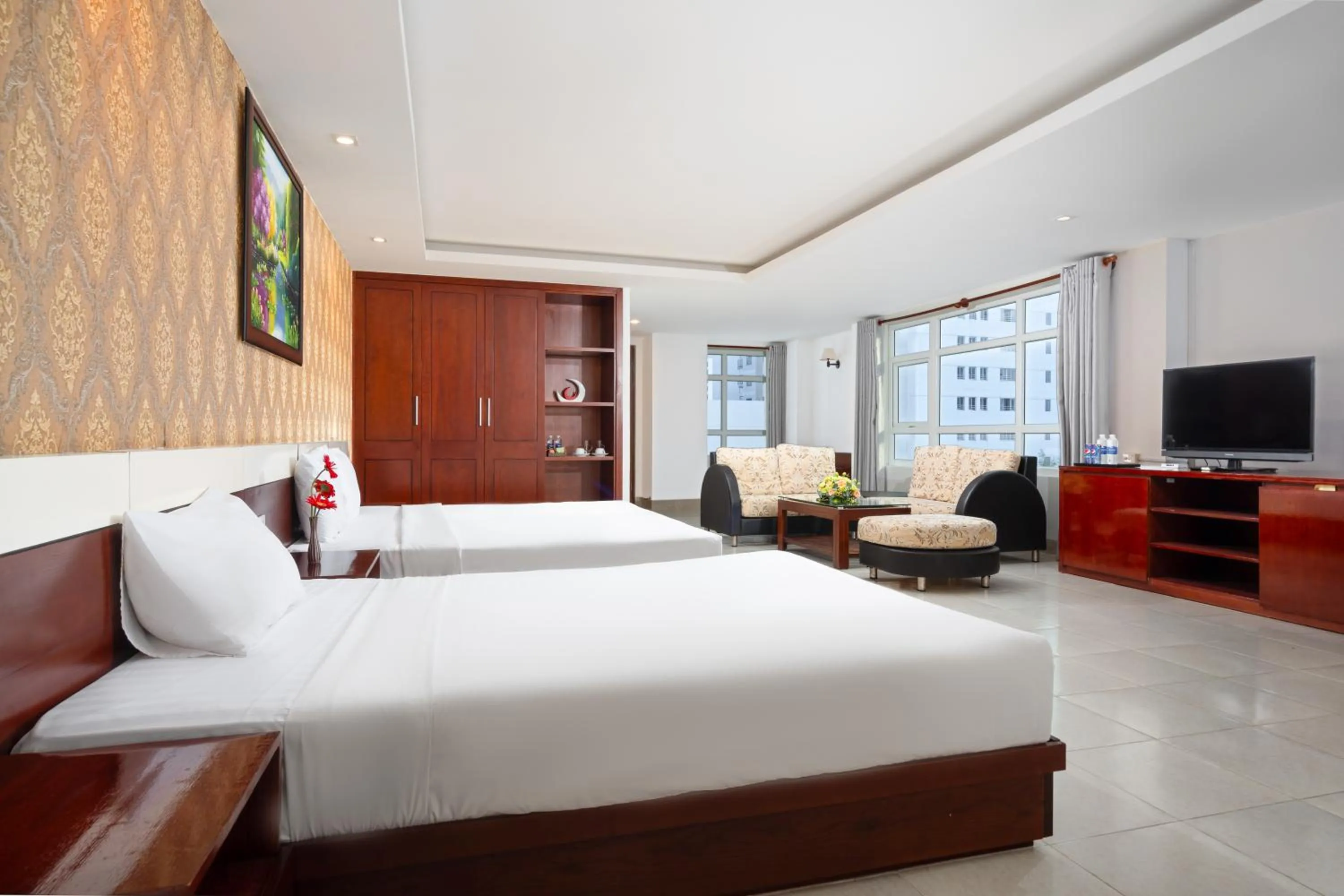 Bed in BIDV Beach Hotel Nha Trang