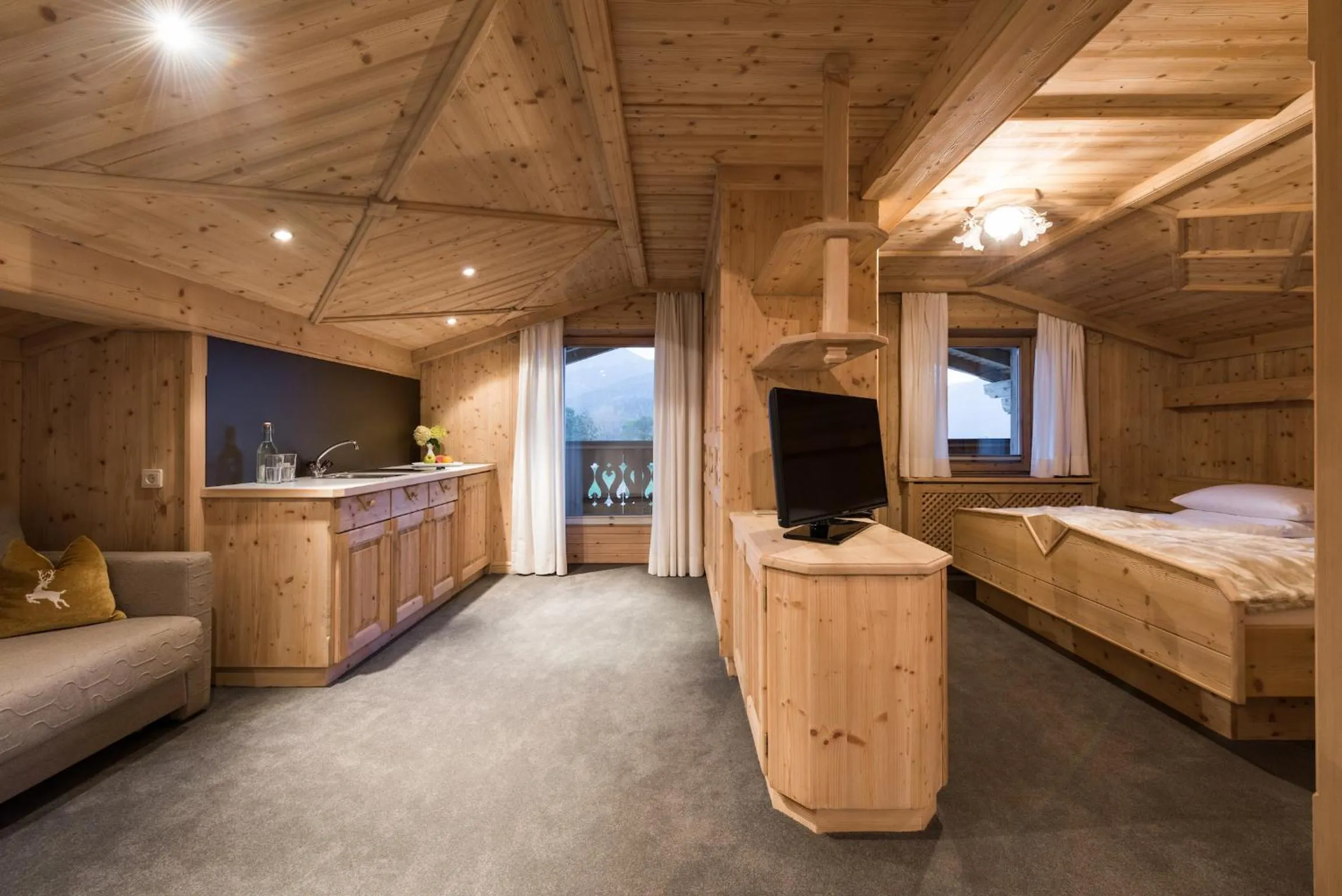 Seating area, Bed in Hotel Winterbauer