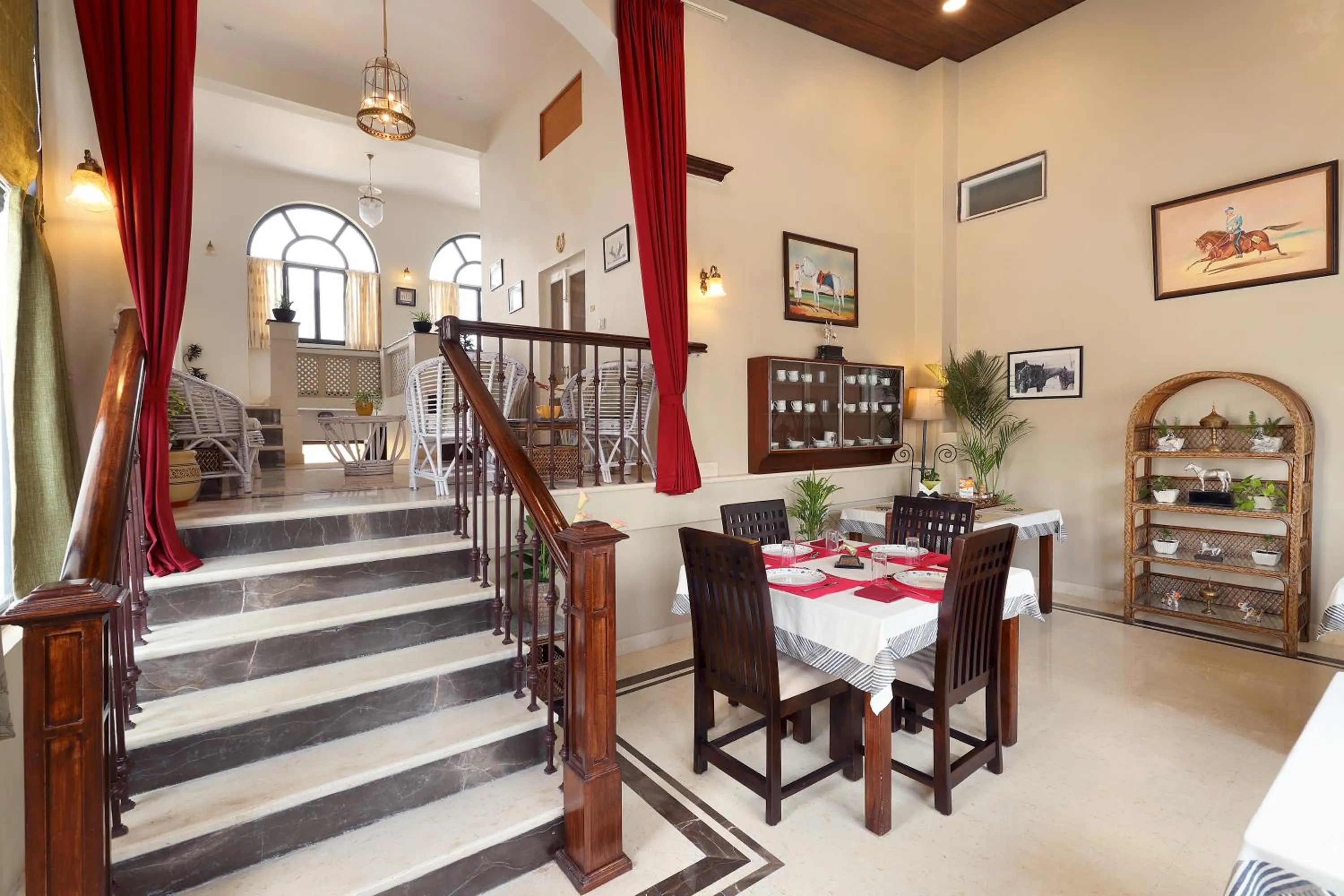 Dining area in The Cavalry - Abhay Niwas
