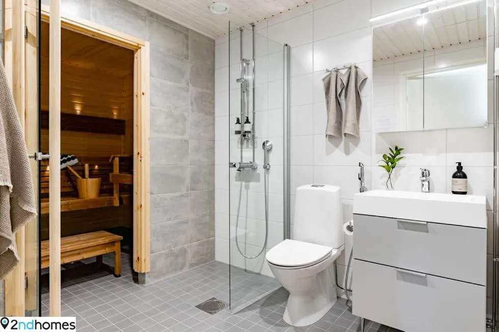 Bathroom in "Kanava" - New 1BR Apartment with Sauna, Balcony & Views, Hosted by 2ndhomes