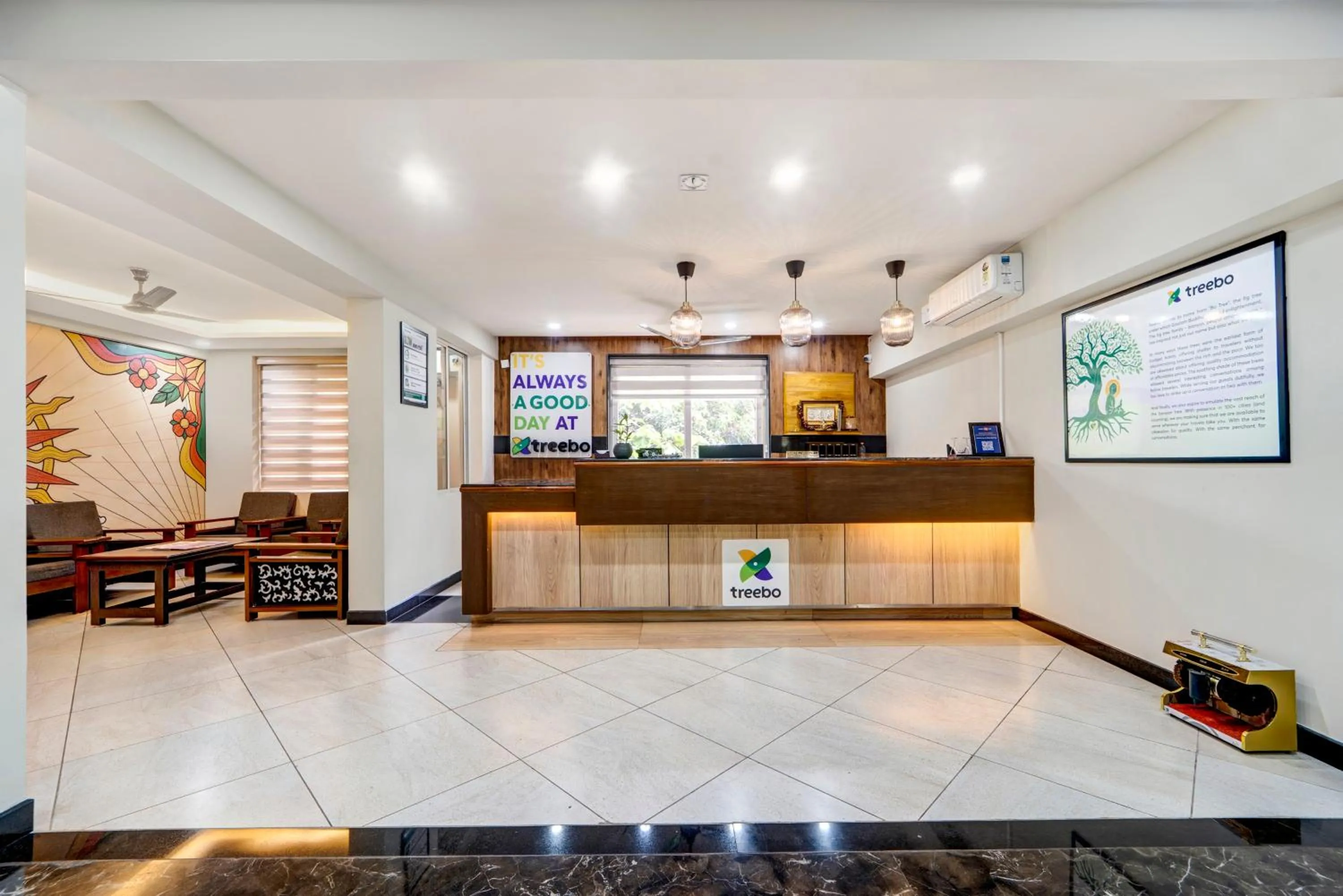 Lobby or reception in Treebo Pratham Inn, Manipal