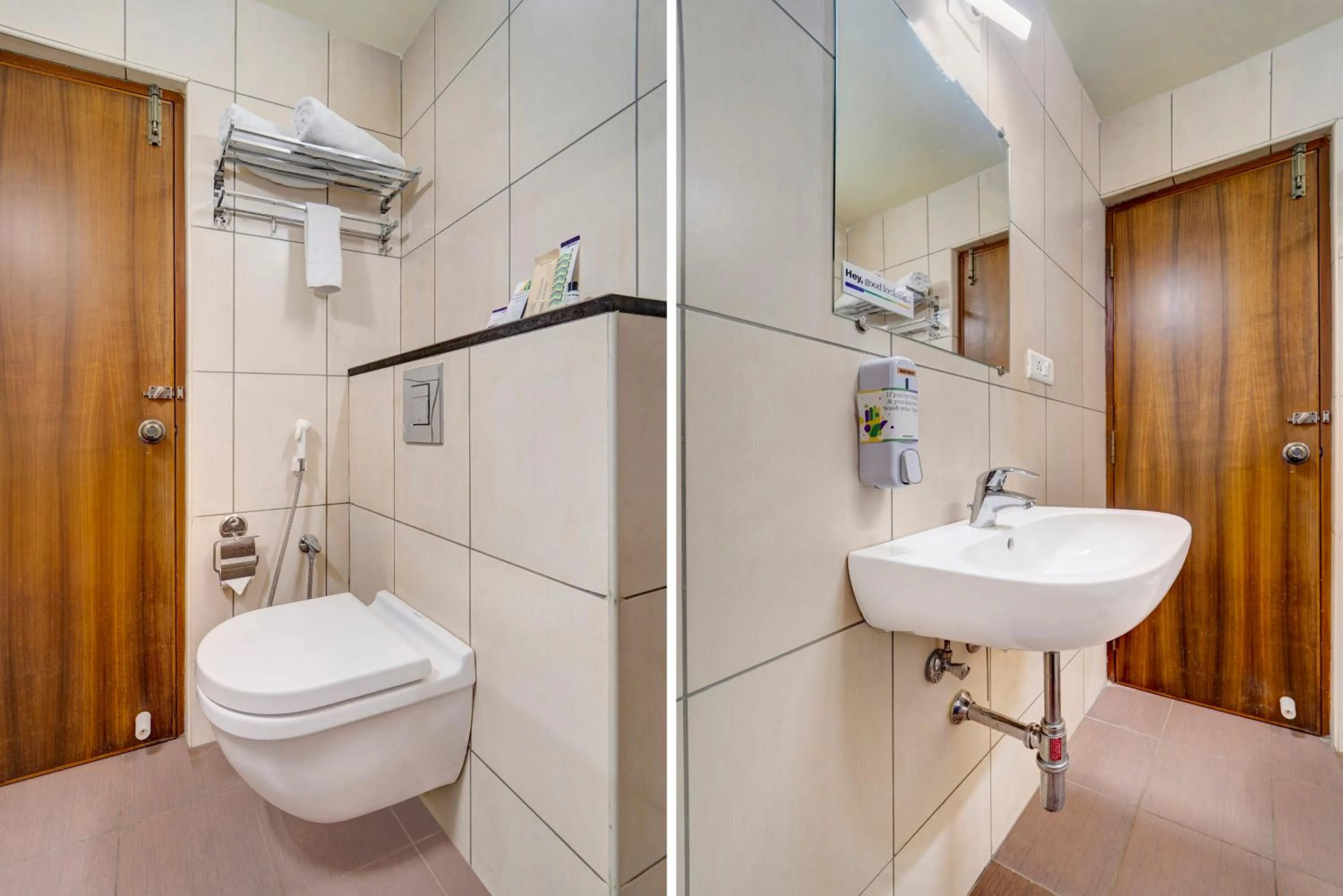 Bathroom in Treebo Pratham Inn, Manipal