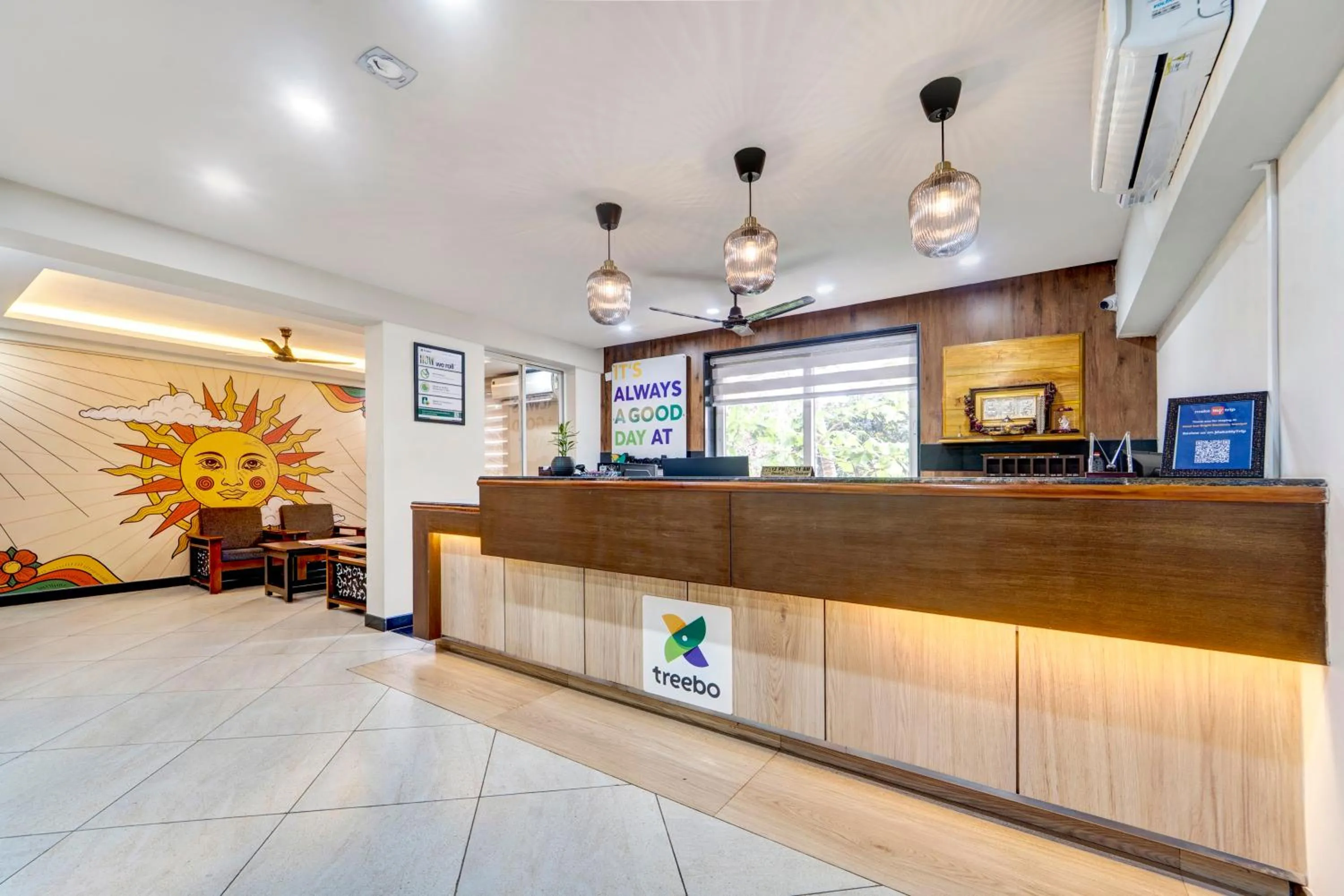 Lobby or reception in Treebo Pratham Inn, Manipal